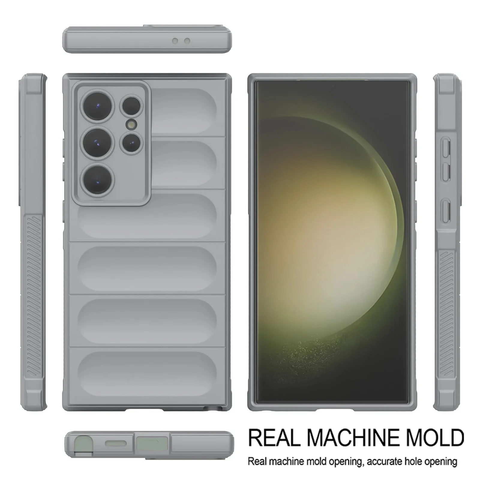 DL3 Mobilak Rugged Protective Case for Samsung Galaxy S24 Ultra, Camera protection, Shock-absorbing protection, Non-slip grip - Gray