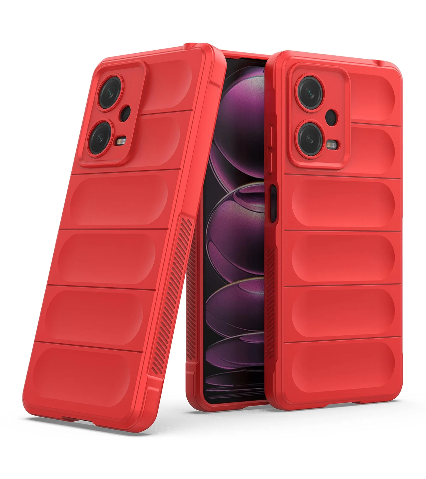 DL3 Mobilak Soft Silicone Protective Case for Xiaomi Redmi Note 12 5G / Poco X5 5G with Camera Protection and Shockproof Design - Red