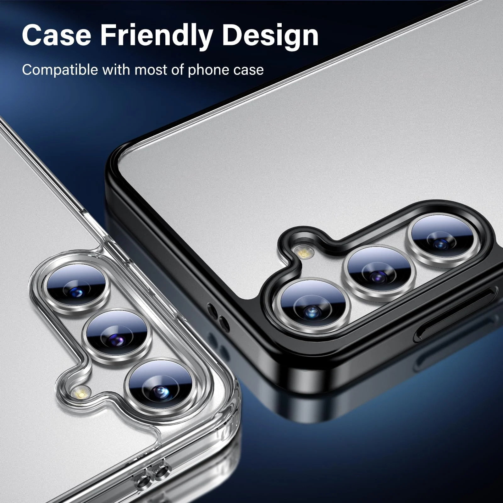 DL3 Mobilak Camera Lens Protector for Samsung Galaxy S23 FE Accessories, 9H Tempered Glass Metal Individual Ring Camera Cover Screen Protector for Samsung S23 FE, Case Friendly, Anti Scratch - Silver