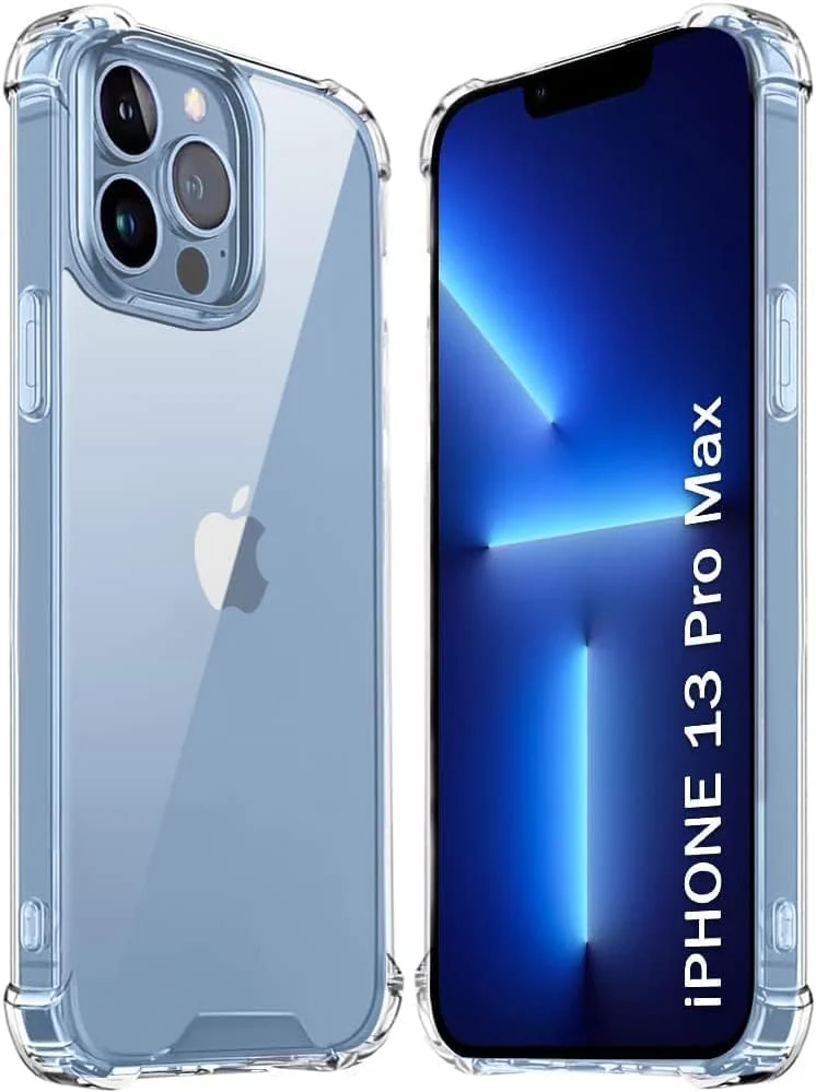 DL3 Mobilak Clear TPU Case for iPhone 13 Pro Max, Camera protection, Shock-absorbing protection, Non-slip grip - Clear