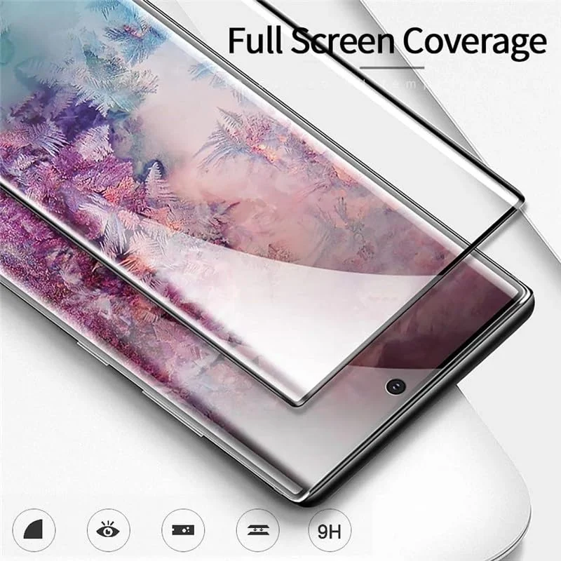 Mobigon Screen Protector for Samsung Galaxy Note 10 Plus, Tempered Glass Screen Saver Premium HD Protective, Scratch Resistant, NO-Bubble, 9H Hardness, Full Coverage Film - Clear