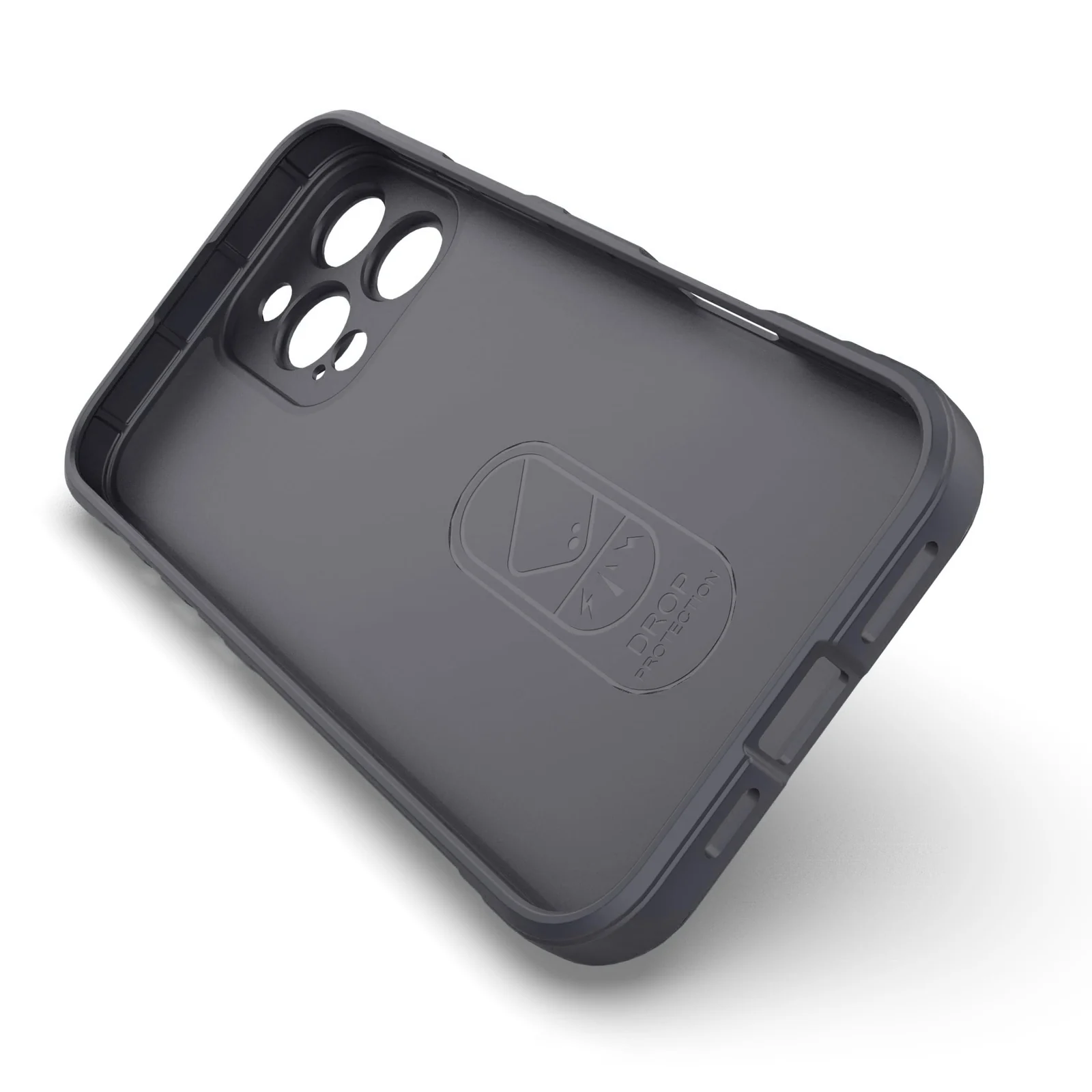DL3 Mobilak Silicone Case for iPhone 16 Pro 6.3-Inch Heavy Duty Protective [Slim Fit] Shockproof Soft Flexible Protective Design Shock-Absorption TPU Cover With Camera Protection - Dark Gray
