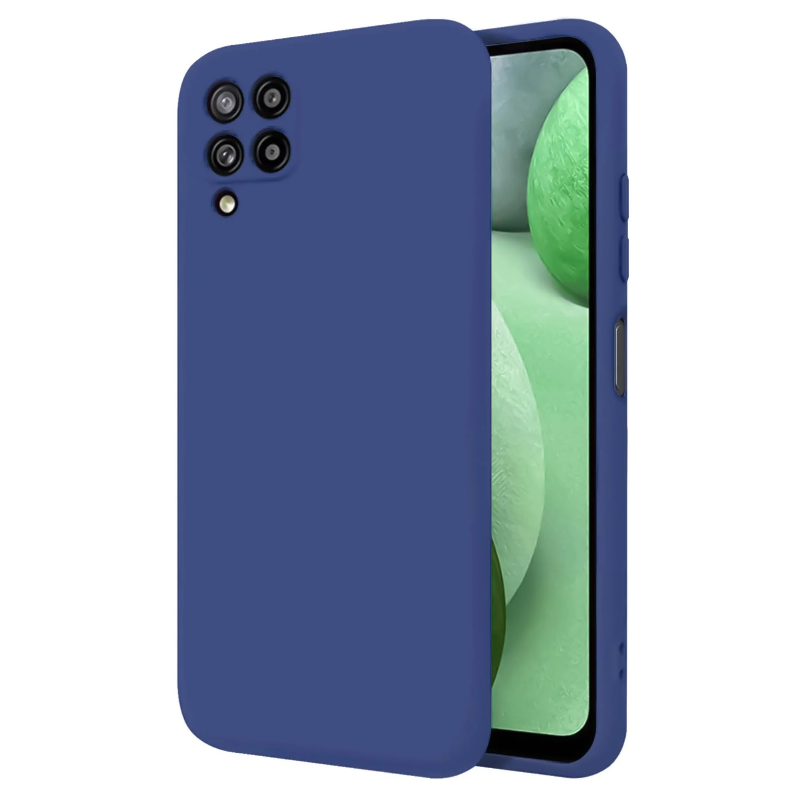 DL3 Mobilak Soft Silicone Protective Case for Samsung Galaxy A12 / M12 with Microfiber Lining and Shockproof Design - Blue 1