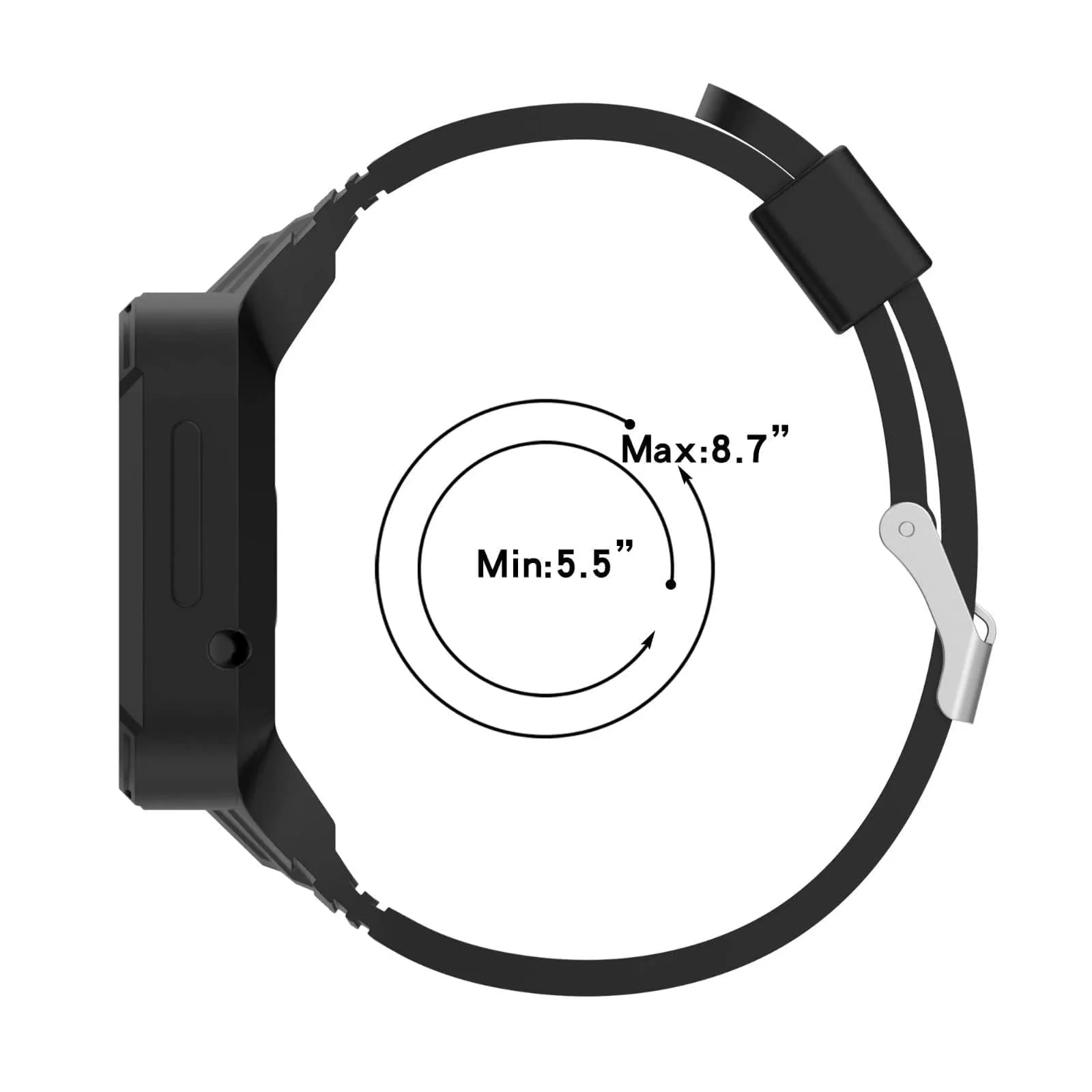 DL3 Mobilak Replacement Wrist Band Compatible with Xiaomi Redmi Watch 2 Lite/Mi Watch Lite/Poco Watch/Redmi Watch 2/Horloge 2, Adjustable Soft Silicone Wrist Strap with Cover - Black