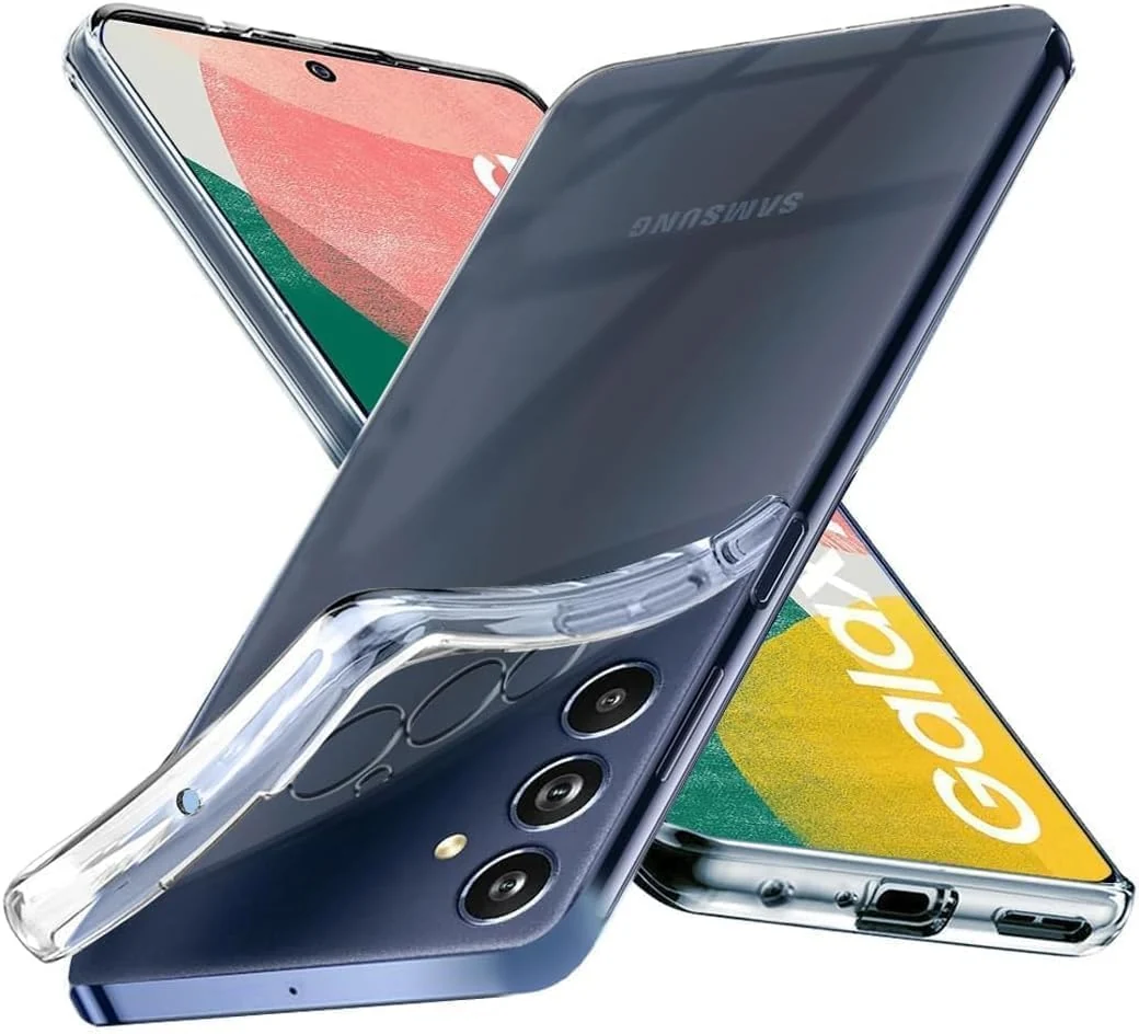 DL3 Mobilak Camera Protective Case Compatible with Samsung Galaxy A15 5G Case, Mobile Phone Case Samsung Galaxy A15 5G Thin Soft Silicone Anti-Yellow Protective Case - Clear