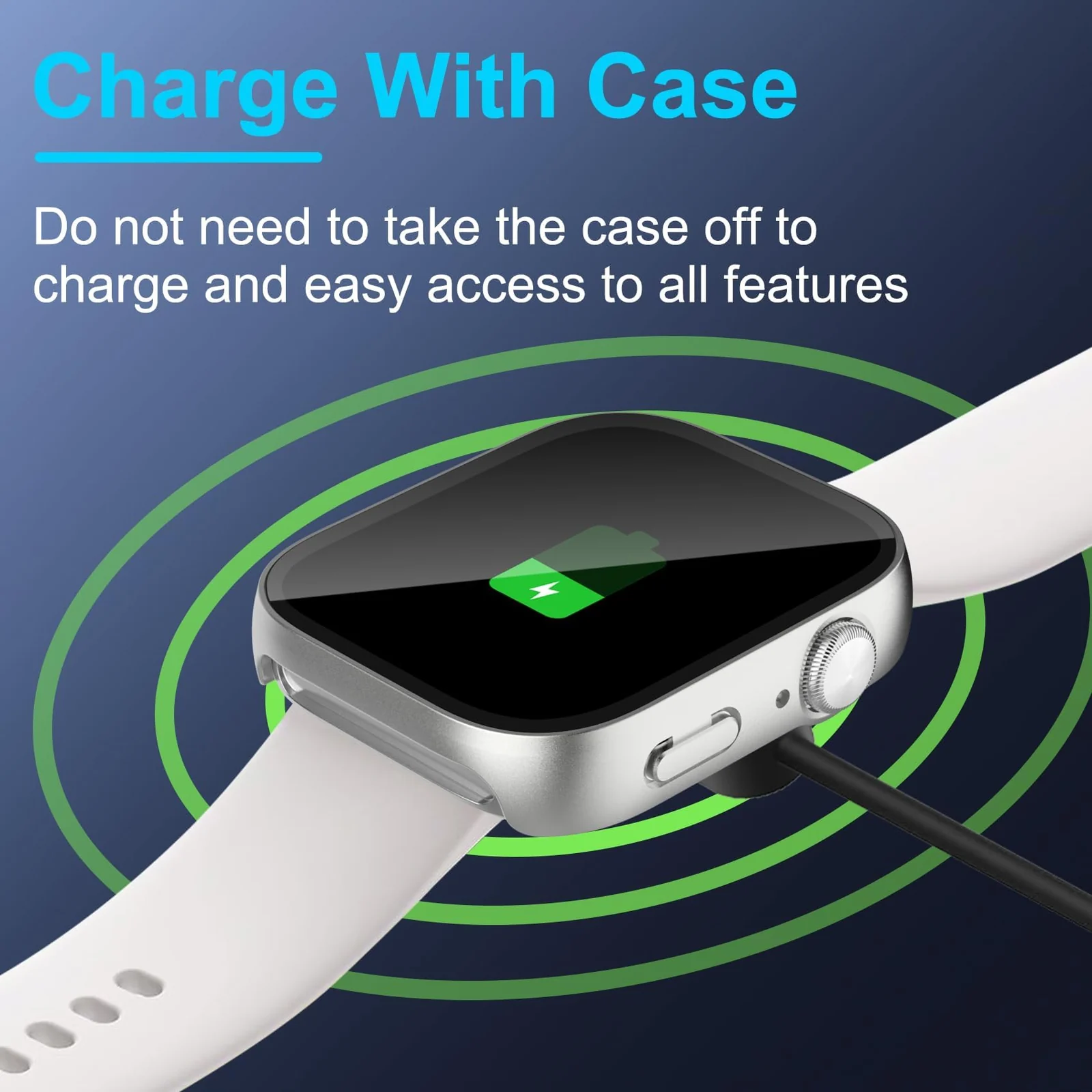 DL3 Mobilak Case Compatible with Huawei Watch Fit 3, Full Coverage Slim Hard Case Protective Bumper Built-in Tempered Glass Screen Protector Shell for Huawei Watch Fit 3 - Silver