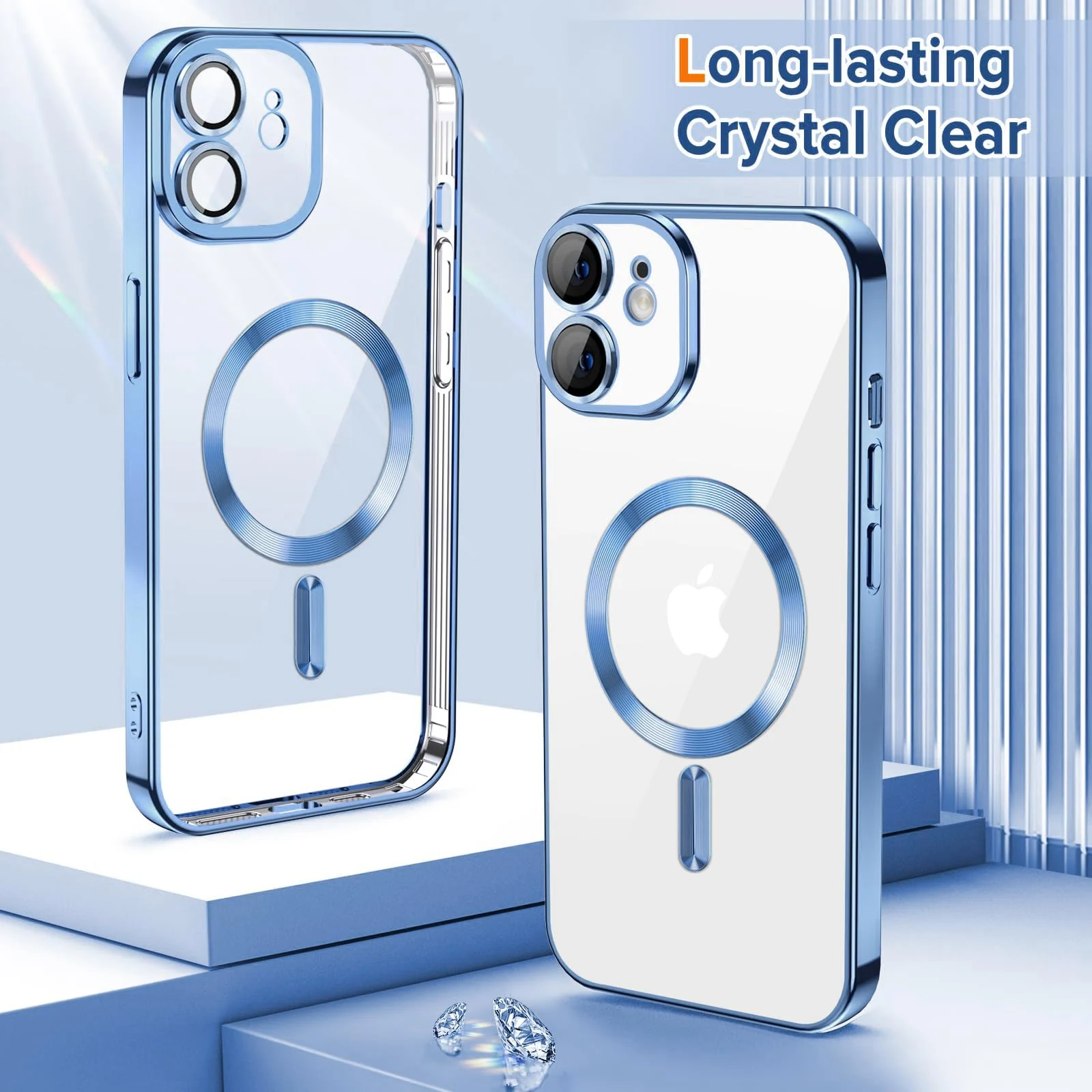 DL3 Mobilak Clear MagSafe-Compatible Magnetic Case for iPhone 11 with Camera Protection - Sierra Blue
