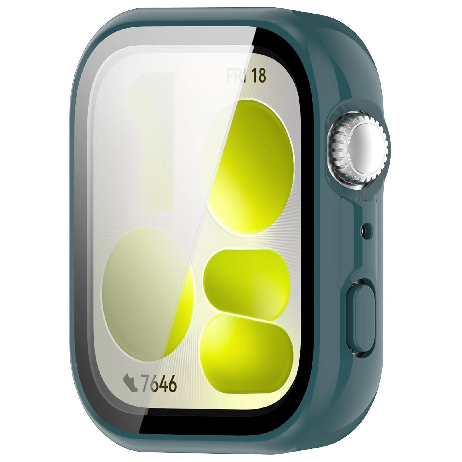 DL3 MOBILAK Full-Coverage Watch Case with Tempered Glass for Huawei Watch Fit 5, Green