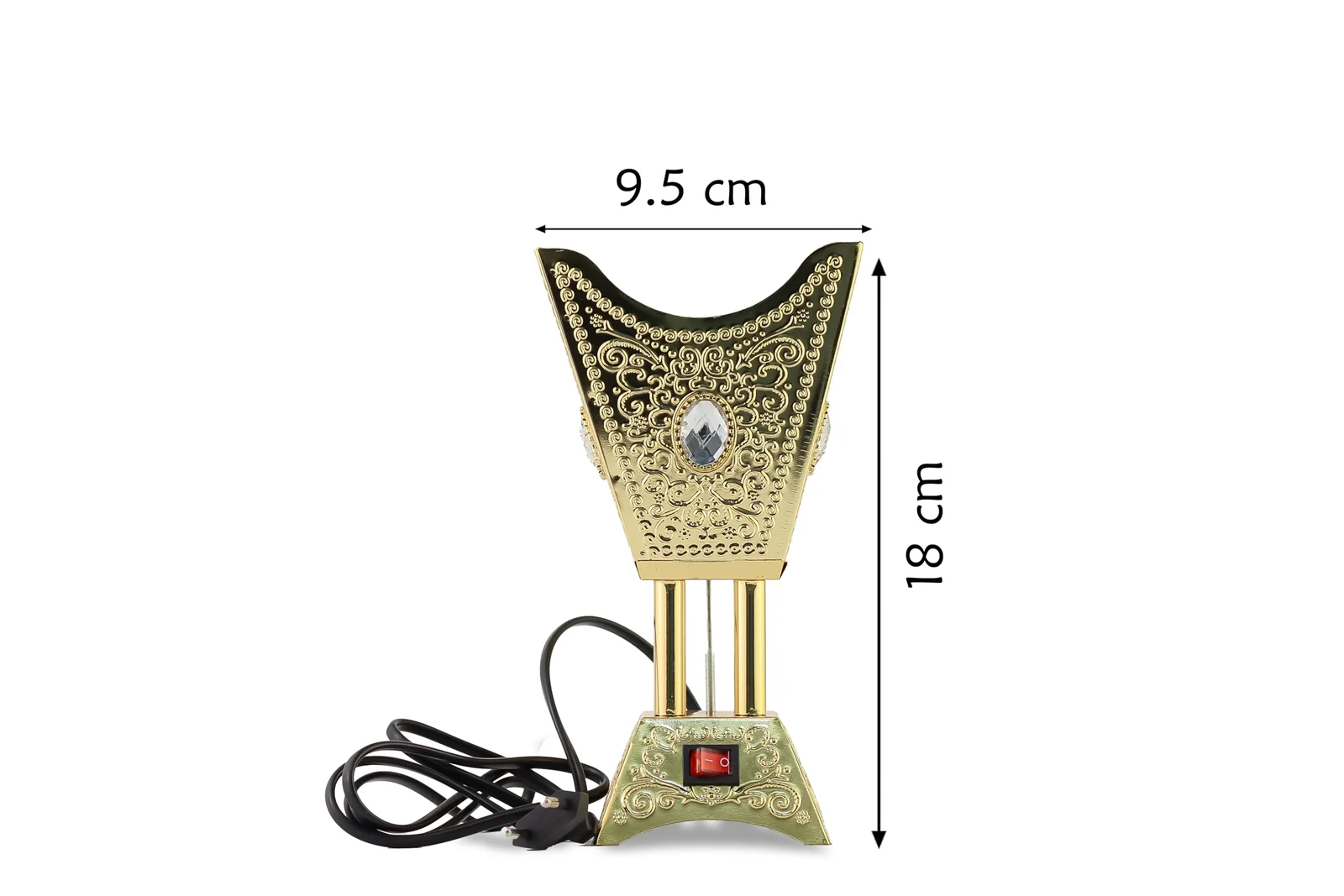 Mobigon Arabian Electric Incense Burners metal Vintage Arabic Burner, Middle Eastern Incense Holder- Electric Incense Burner Bakhoor Suitable For Arabian Oud, Home, Hotel Decor - B. Gold