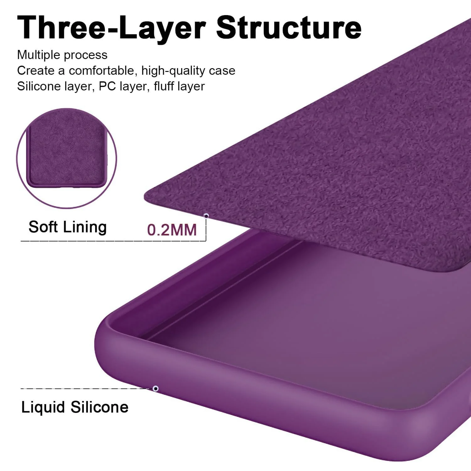 DL3 Mobilak Liquid Silicone Protective Case for realme 10 4G with Microfiber Lining and Shockproof Design - Violet