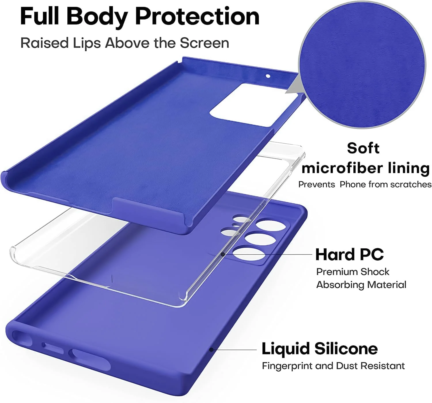 DL3 Mobilak Samsung Galaxy S22 Ultra 5G Case, Soft Flexible Silicone Gel Rubber Bumper Cover, Full Body Shockproof Protective Phone Case - Light Blue