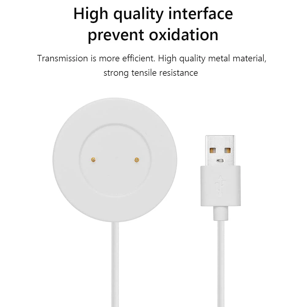 DL3 Mobilak Charger Compatible With Huawei GT/GT2 42mm 46mm/GT 2e Smart Watch, USB Charging Dock Cable for Honor Magic/Magic 2/Dream/GS Pro - White