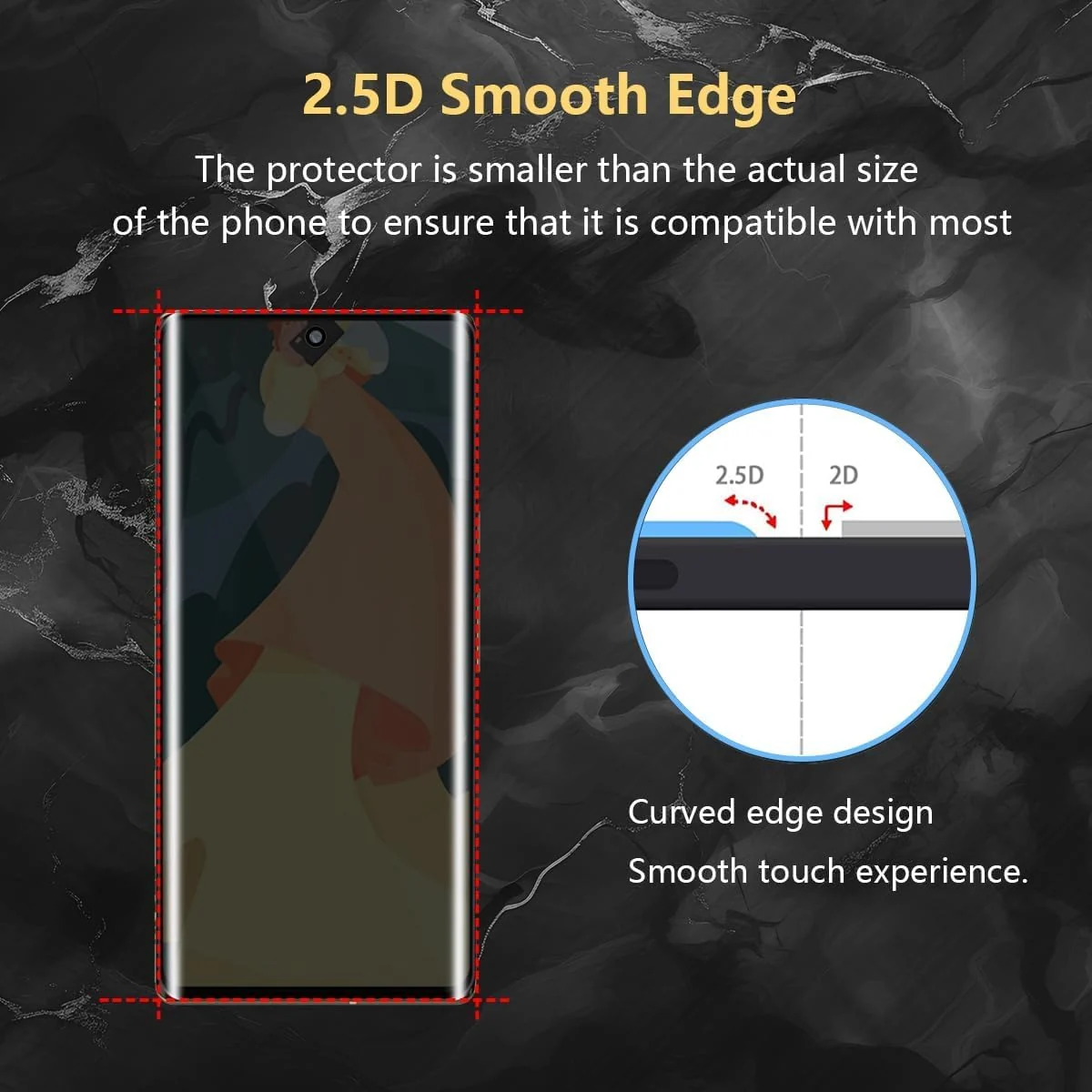 Mobigon Screen Protector for Google Pixel 6 Pro UV Glass Fingerprint Reader Support 3D Curved Anti-Spy Tempered Glass Screen Protector - Privacy
