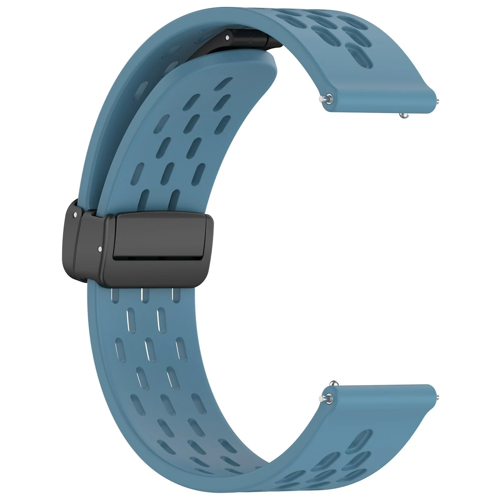 DL3 Mobilak Silicone Band Magnetic Clasp 22MM Strap For Samsung galaxy watch3 45mm /galaxy 46mm/Gear S3/Huawei watch GT3 46MM/GT2E/GT2 Pro/GT GT2 46MM/Magic Watch2 46mm/Amazfit GTR 3/4 (Star) - Star Blue