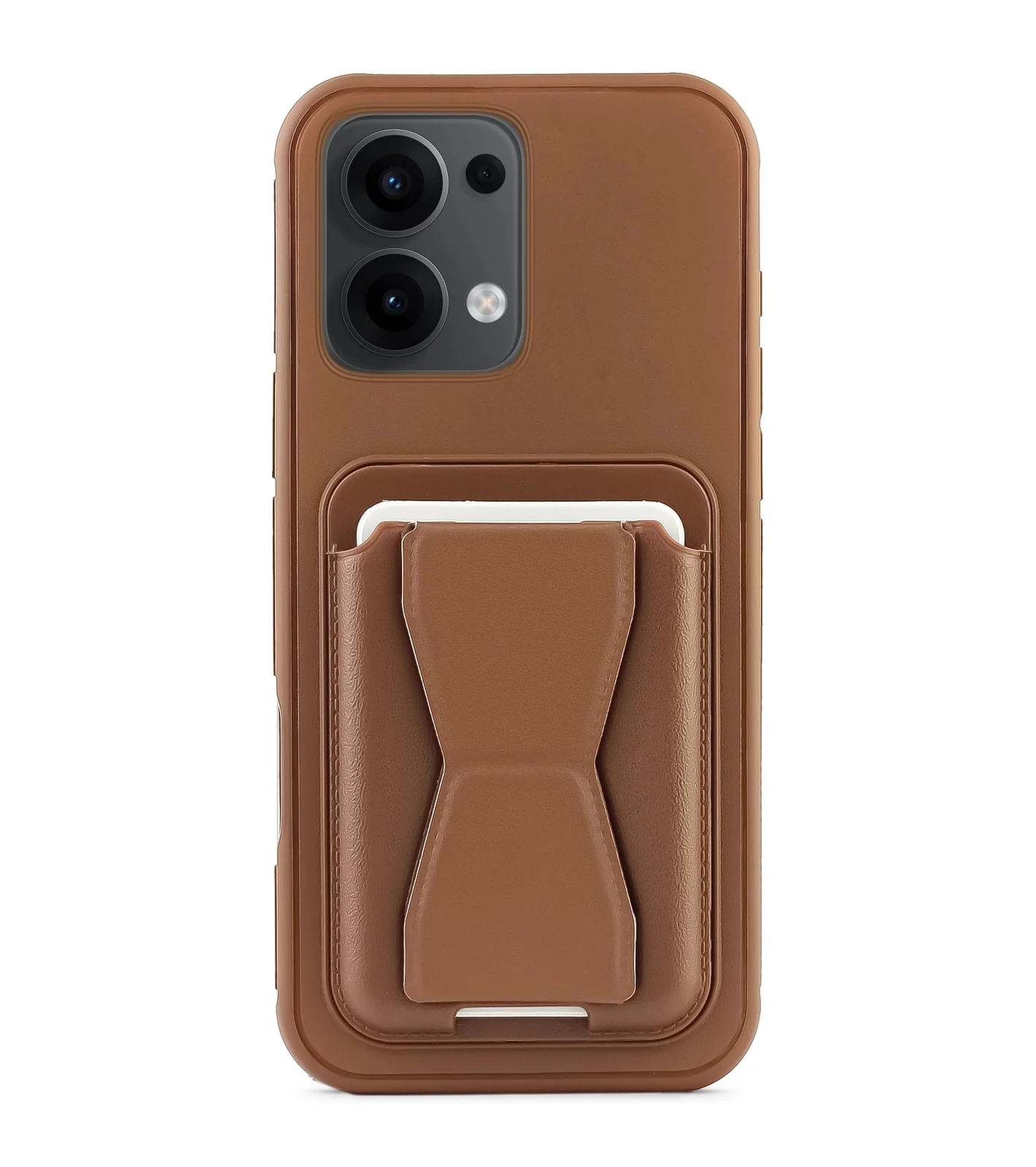 DL3 Mobilak Leather Wallet Case with Card Holder and Stand for OPPO Reno 13 5G - Brown