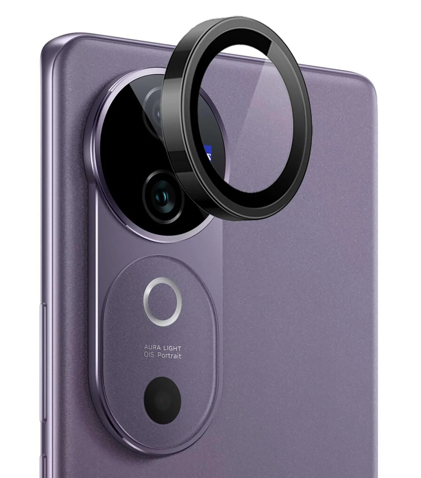 DL3 Mobilak Camera Lens Protector for vivo V40 5G/V40 Pro 5G/vivo S19 Pro Accessories, 9H Tempered Glass Metal Individual Ring Camera Cover Screen Protector, Case Friendly, Anti Scratch - Black