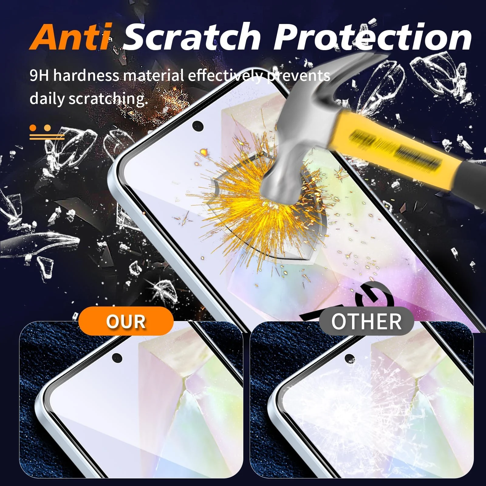 DL3 Mobilak for OPPO Reno 14F / OPPO Reno14 FS Tempered Glass Screen Protector, 9H Hardness Anti-Scratch Tempered Glass flim, Case Friendly, Anti-Scratch - Clear