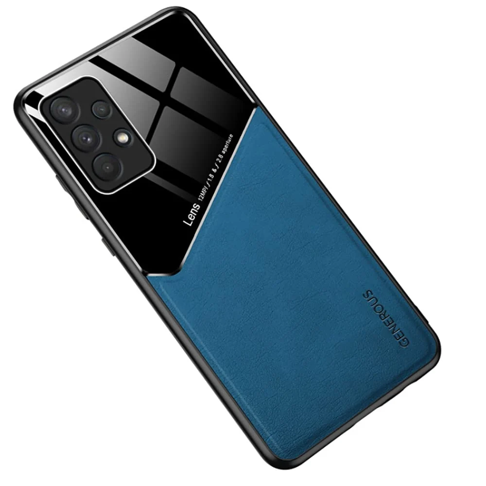DL3 Mobilak Leather and PC Protective Case for Samsung Galaxy A25, Built-in magnetic car-mount support, Shock-absorbing protection, Raised edges around the screen and camera