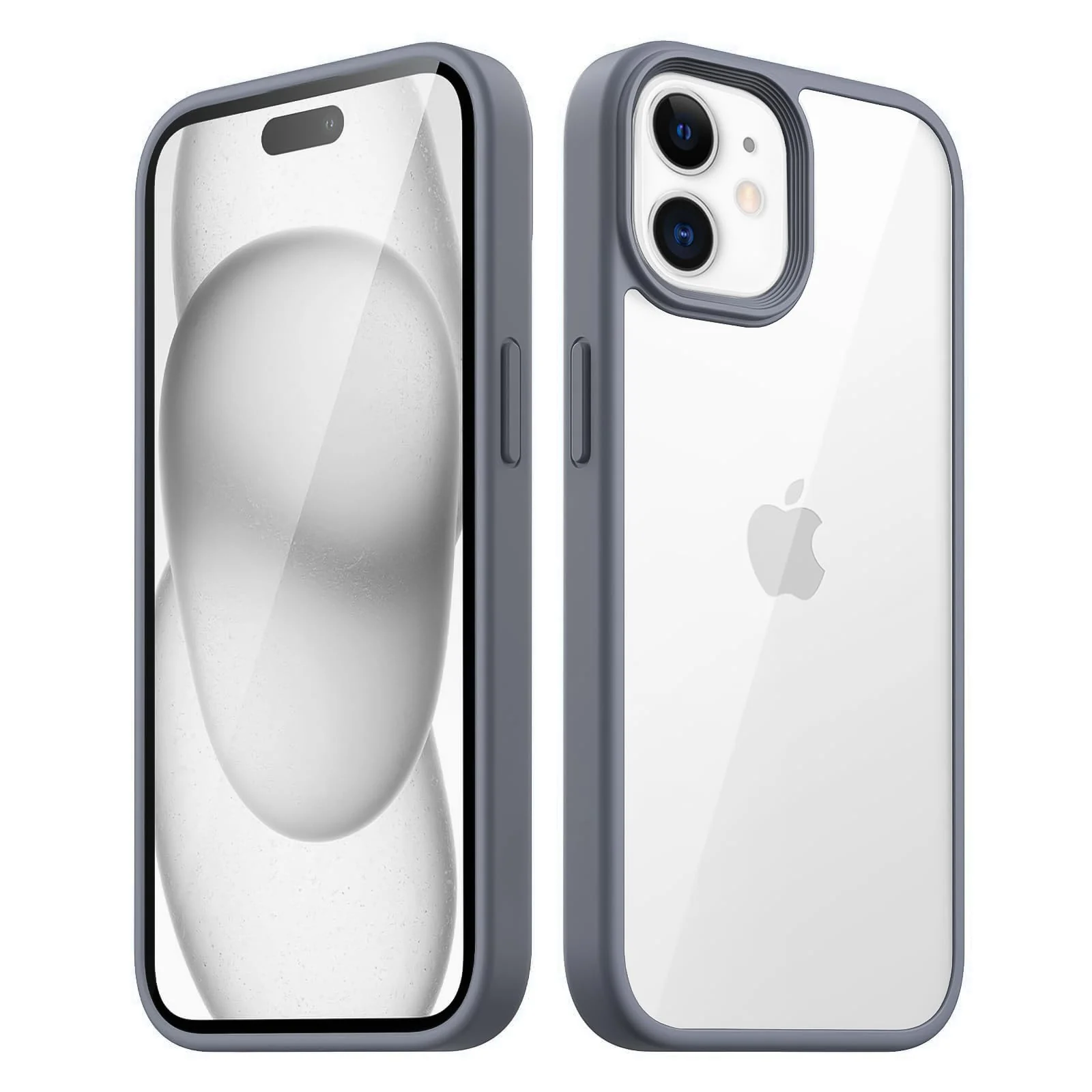 DL3 Mobilak Clear PC and TPU Protective Case for iPhone 11 with Shockproof Design and Anti-Yellowing Design - Gray