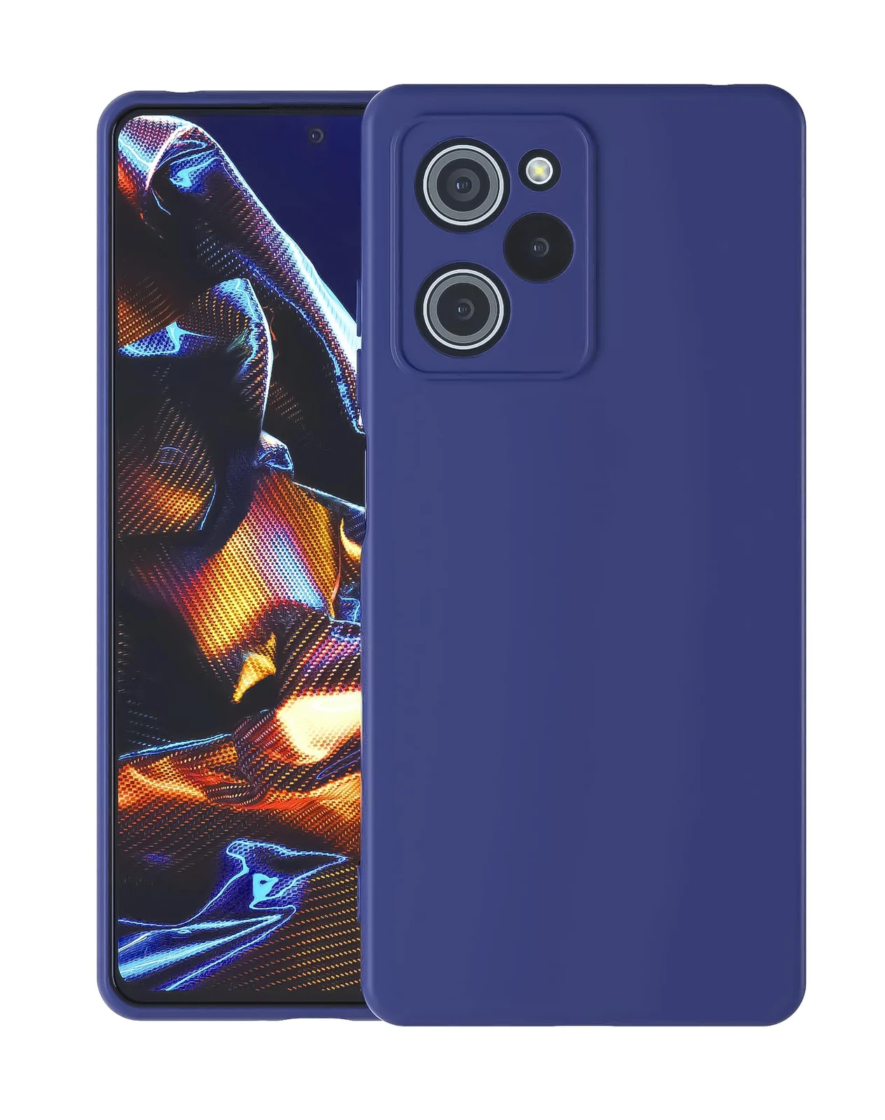 DL3 Mobilak POCO X5 Pro 5G Case, Soft Flexible Silicone Gel Rubber Bumper Cover, Full Body Shockproof Protective Phone Case - Blue