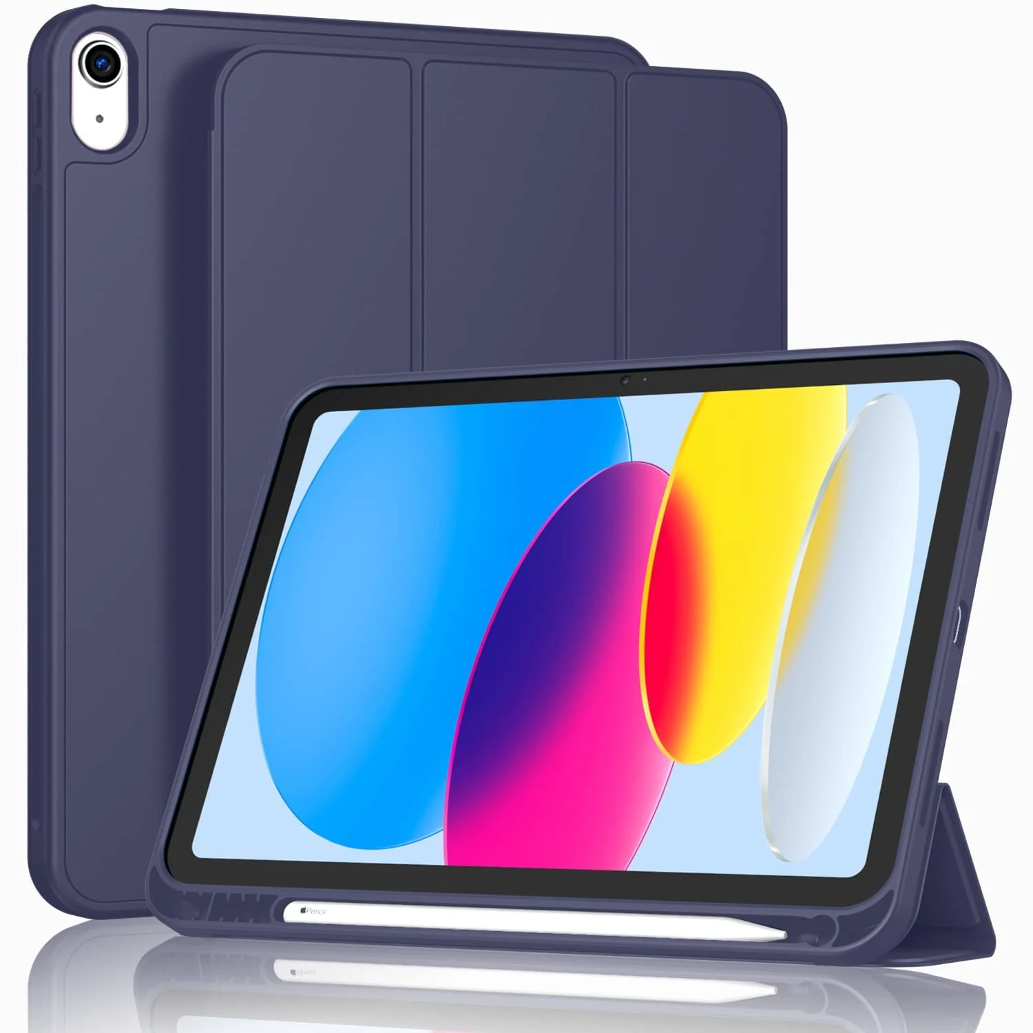 DL3 Mobilak Huawei MatePad SE 11 inch 2024 Tablet Cover Case with Pencil Holder, Soft TPU Back Trifold Stand Protective Smart Cover Flip, Auto Wake&Sleep