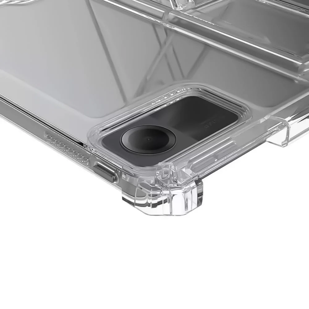 DL3 Mobilak Transparent Stand Case for Xiaomi Redmi Pad SE 11 inch Tablet 2023 Shockproof, Thin Slim Lightweight Anti-Yellowing Bumper, Kickstand Cover, with Pencil Holder - Clear