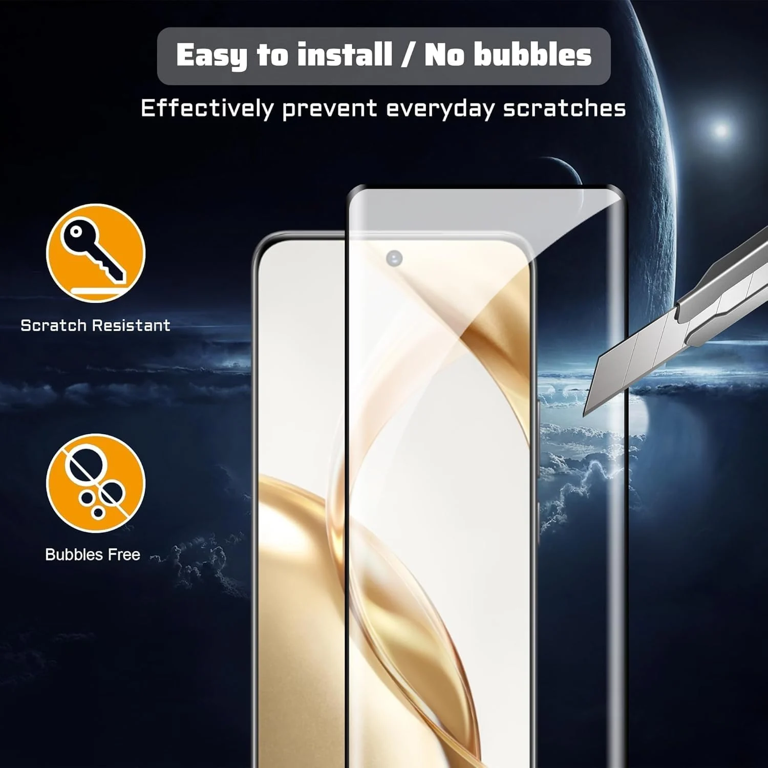 DL3 Mobilak Screen Protector for Honor 200 Pro 5G, Tempered Glass Screen Saver Premium HD Protective, Scratch Resistant, NO-Bubble, 9H Hardness, Full Coverage Film - Clear