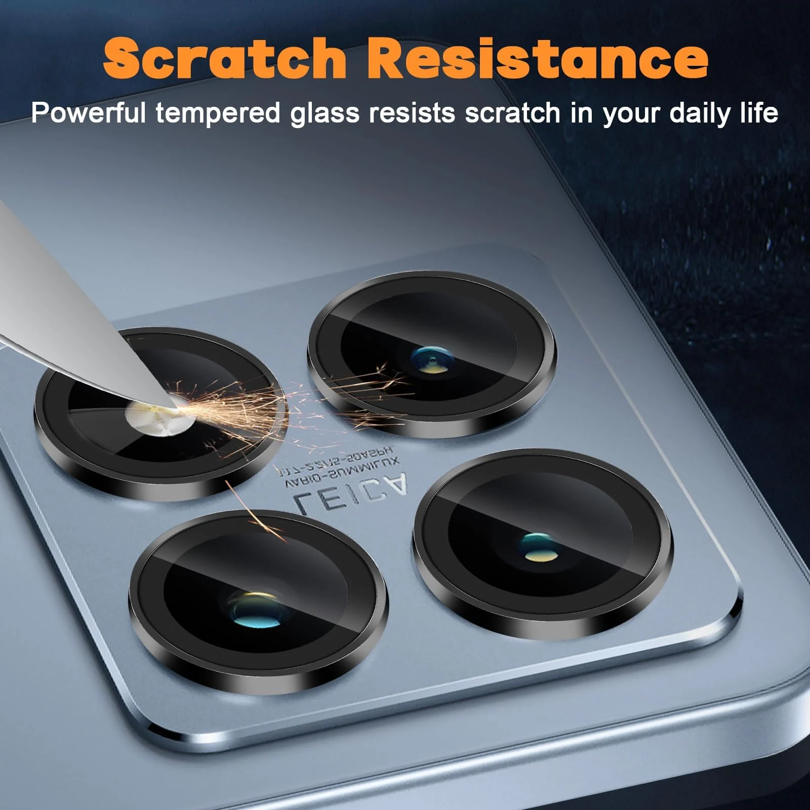 DL3 Mobilak Camera Lens Protector for Xiaomi 14T Accessories, 9H Tempered Glass Metal Individual Ring Camera Cover Screen Protector, Case Friendly, Anti Scratch - Black