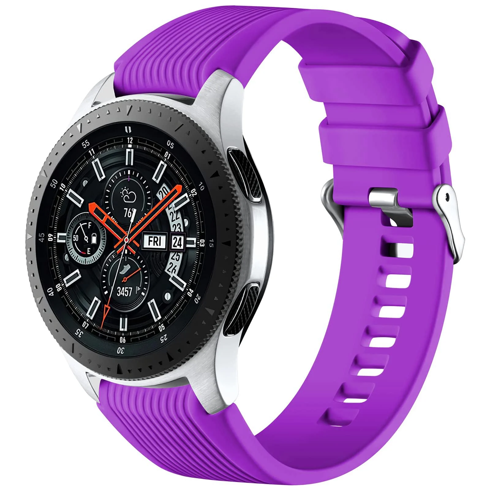 DL3 Mobilak Silicone Sport Band 22MM Xiaomi Redmi Watch 5 Active/5 Lite/Samsung Galaxy Watch 46mm/Watch 3 45mm/Gear S3/Huawei watch (GT6 GT5 GT4 GT3 GT2 GT 46MM)/GT2E/GT5 Pro/GT 6 Pro/Amazfit GTR 3/4 - Purple