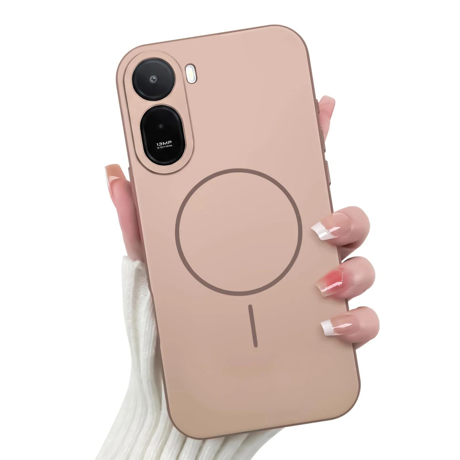 Mobigon Case For Redmi A7 Pro 4G / Poco C85X 5G Slim Design [Not Compatible with MagSafe] Soft Silicone Case Flexible TPU Anti-Scratch Protective Cover with Full Camera Protection - Blue