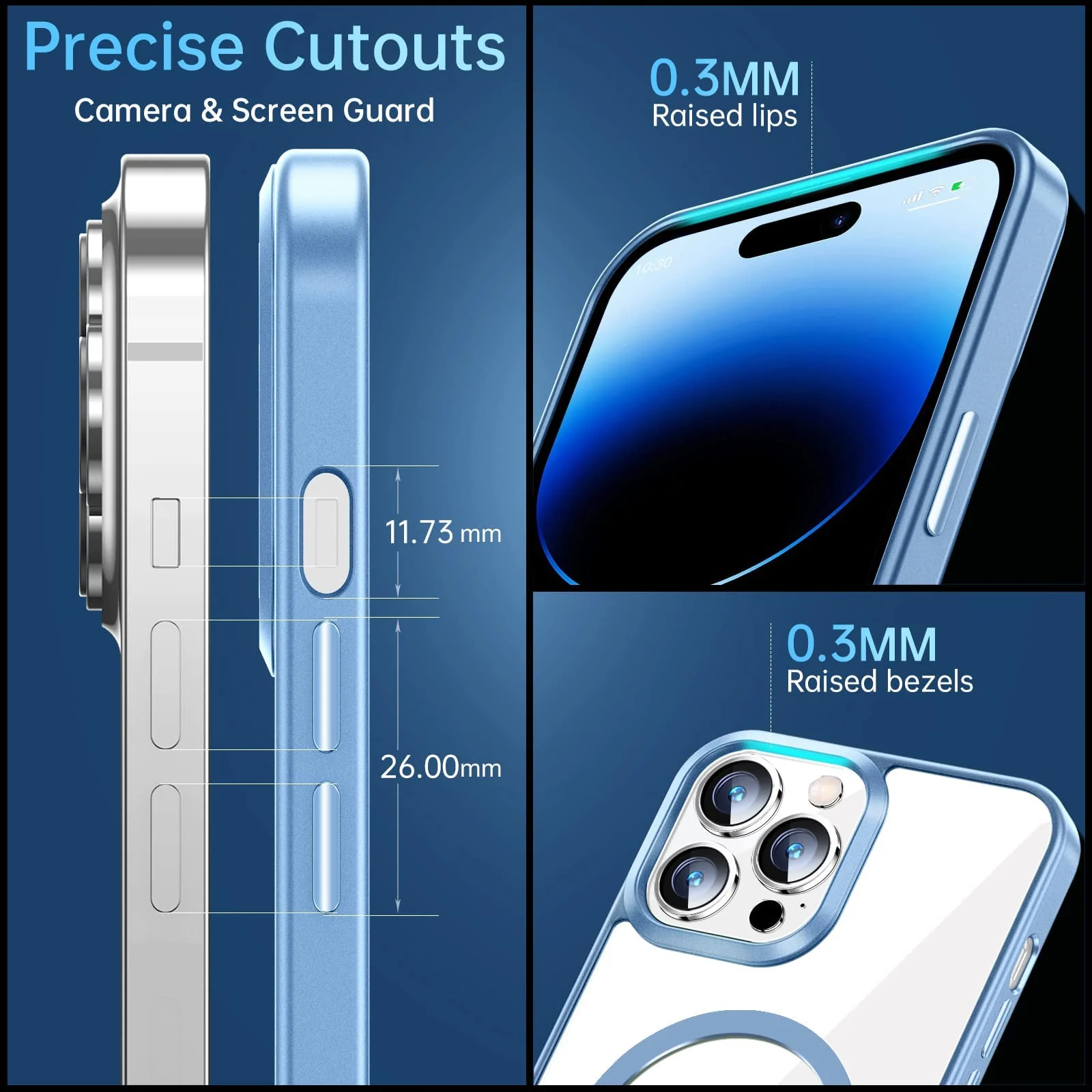 DL3 Mobilak Clear MagSafe-Compatible TPU Case for iPhone 11 (6.1 Inch) - Sierra Blue