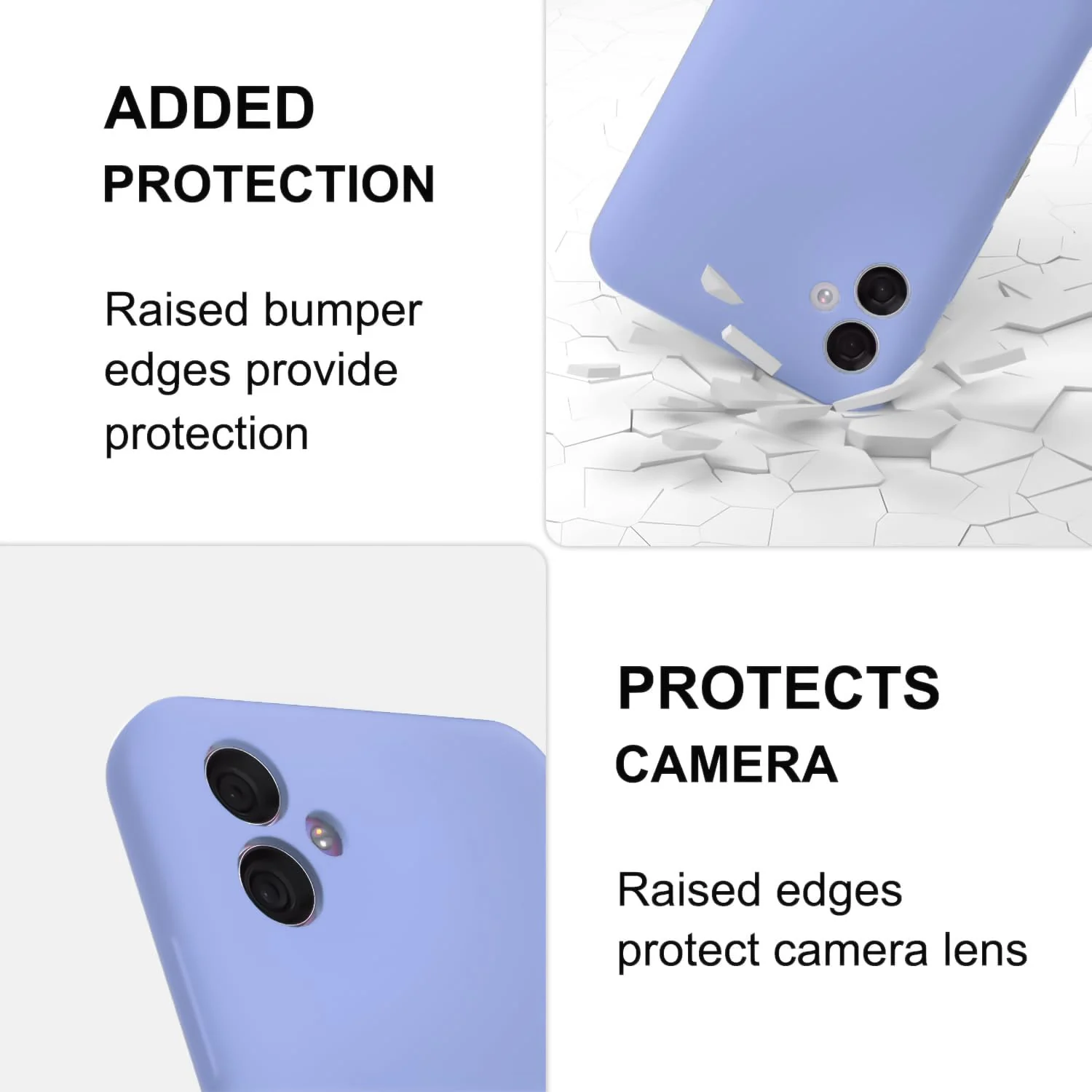 DL3 Mobilak Samsung Galaxy A04e Case, Soft Flexible Silicone Gel Rubber Bumper Cover, Full Body Shockproof Protective Phone Case - Baby Blue