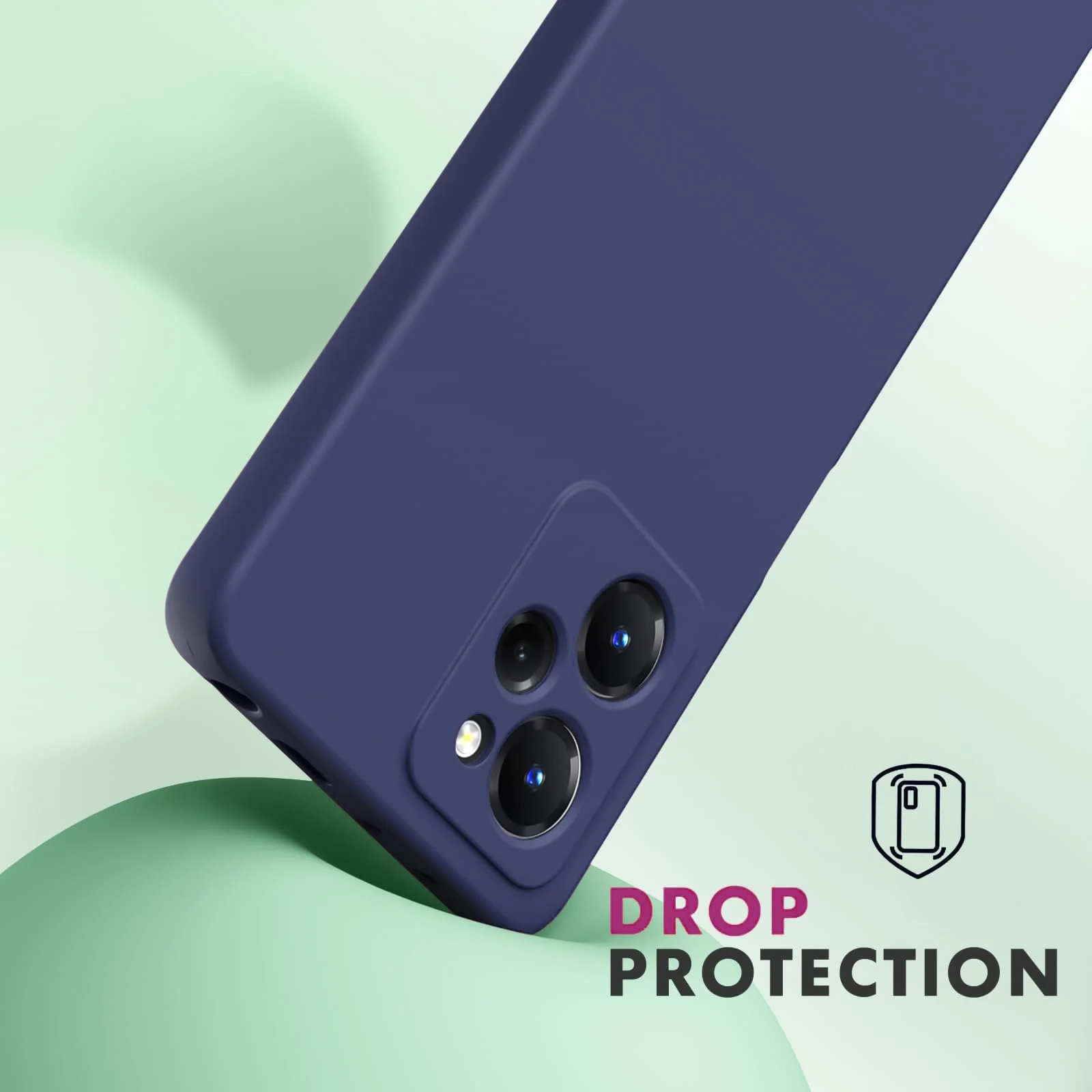 DL3 Mobilak Silicone Protective Case for POCO X5 Pro 5G, Shock-absorbing protection, Scratch-resistant surface, Soft microfiber lining - Blue 2