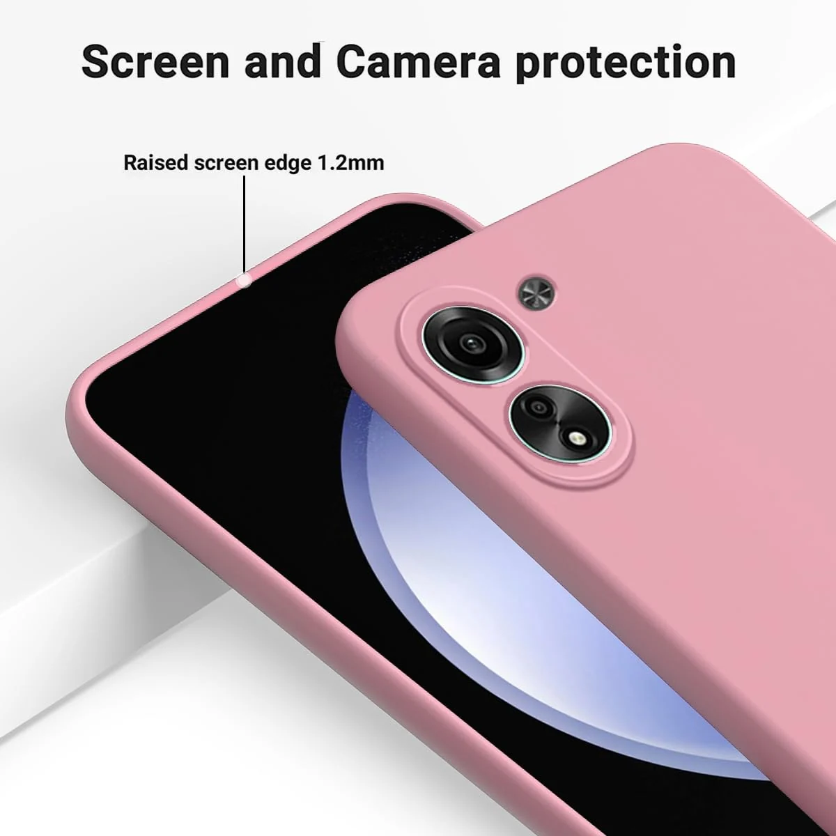 DL3 Mobilak Soft Silicone Protective Case for Xiaomi Redmi 13C with Microfiber Lining and Shockproof Design - Pink