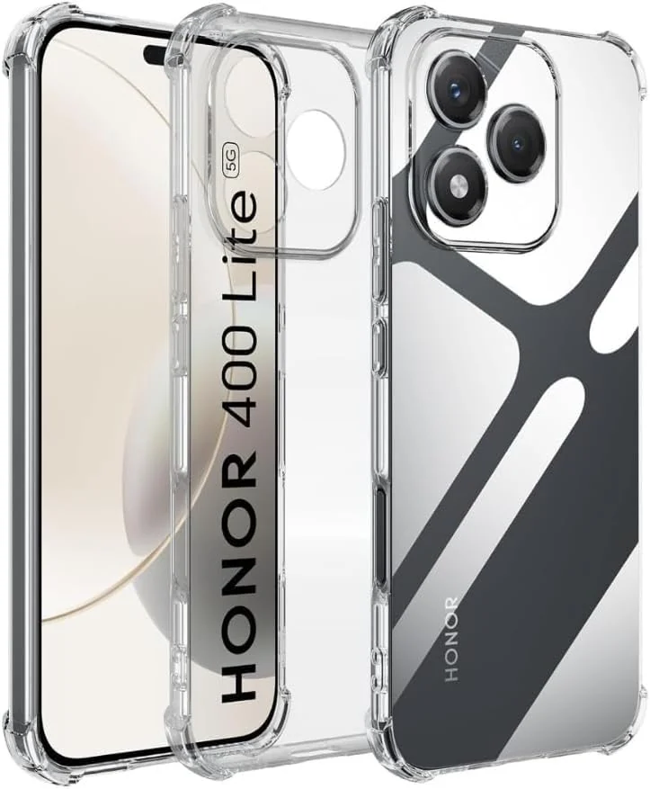 DL3 Mobilak Case Compatible with Honor 400 Lite 5G, Cover Silicone Transparent TPU Gorilla Anti-shock Protector Camera Shockproof Corners - Clear