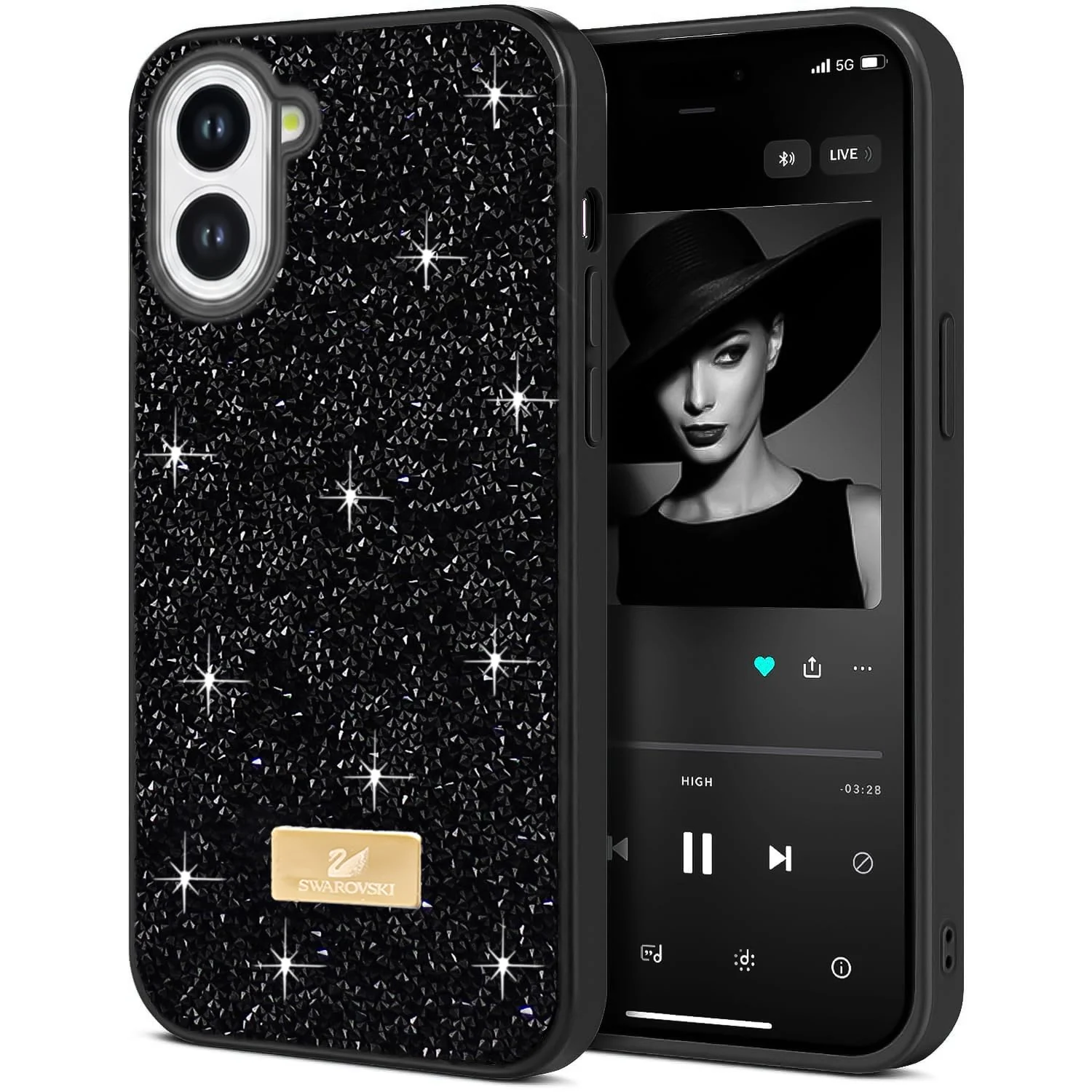 Xiaomi Redmi A5 — DL3 Mobilak Glitter Protective Case for Xiaomi Redmi A5, Supports wireless charging, Shock-absorbing protection, Scratch-resistant surface