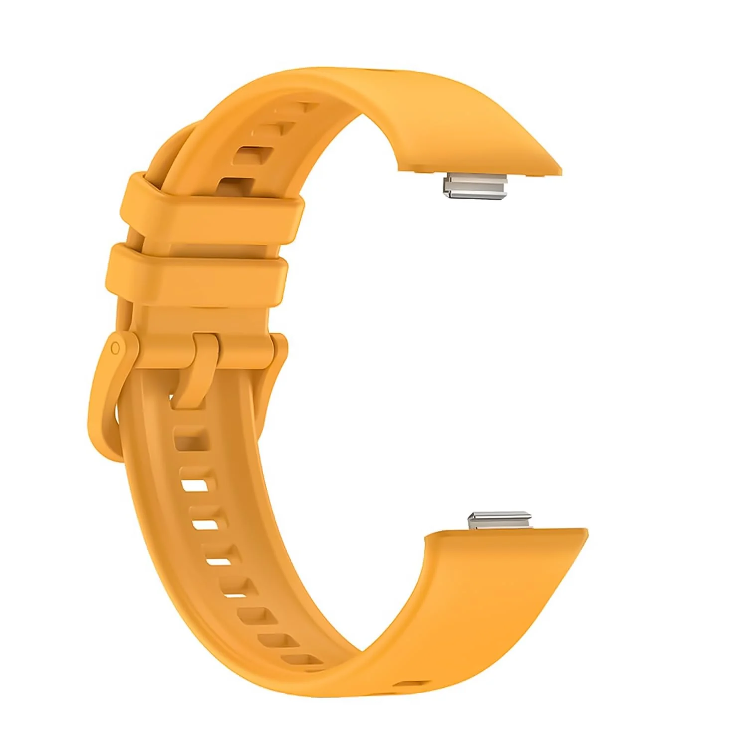 DL3 Mobilak Silicone Bracelet for Huawei Watch Fit 3/Watch Fit 4 Pro/Fit 4 Strap, Soft Silicone Sport Replacement Strap for Women/Men, Adjustable Waterproof Sports Band - Yellow