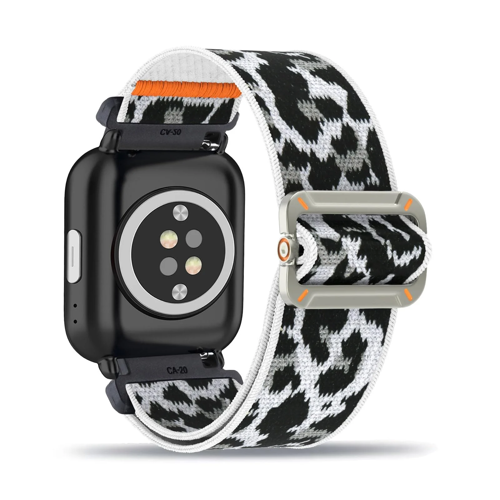 DL3 Mobilak Nylon Band Compatible with Xiaomi Redmi Watch 5 Active/Redmi Watch 5 Lite, 22mm Metal Buckle Sports Watch Strap Men Women Replacement Strap - White Leopard