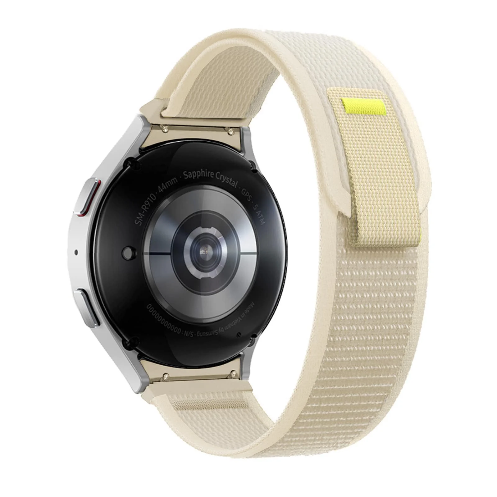 DL3 Mobilak Nylon Watch Band For Samsung Galaxy Watch 6 5 4 Bands 40mm 44mm/Watch 5 Pro Band 45mm/Watch 4 6 Classic Bands 42mm 43mm 46mm 47mm, Alpine Loop Woven Sport Strap (Trail) - Trail Beige