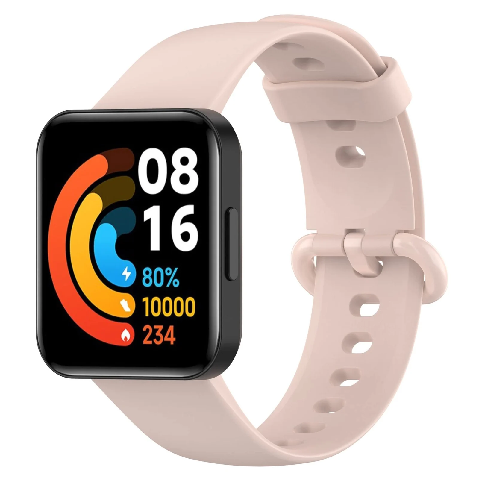 DL3 Mobilak Strap Compatible with Xiaomi Redmi Watch 2 Lite/Poco Watch/Redmi Watch 2 / Horloge 2 Soft Replacement Sport Silicone Strap - Light pink