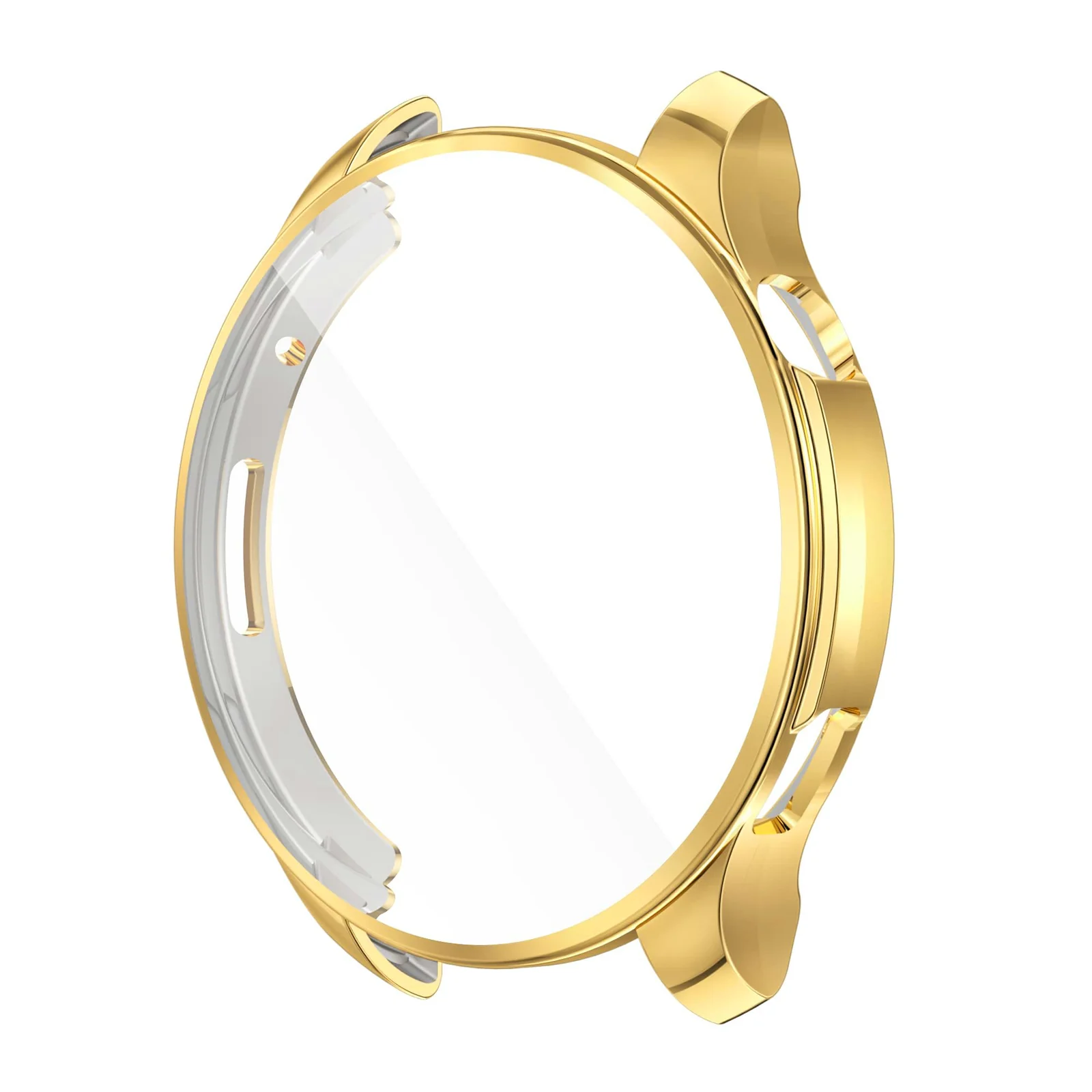 DL3 MOBILAK Full-Coverage Watch Case with Tempered Glass for Amazfit GTR 4 and 4 Pro - Gold
