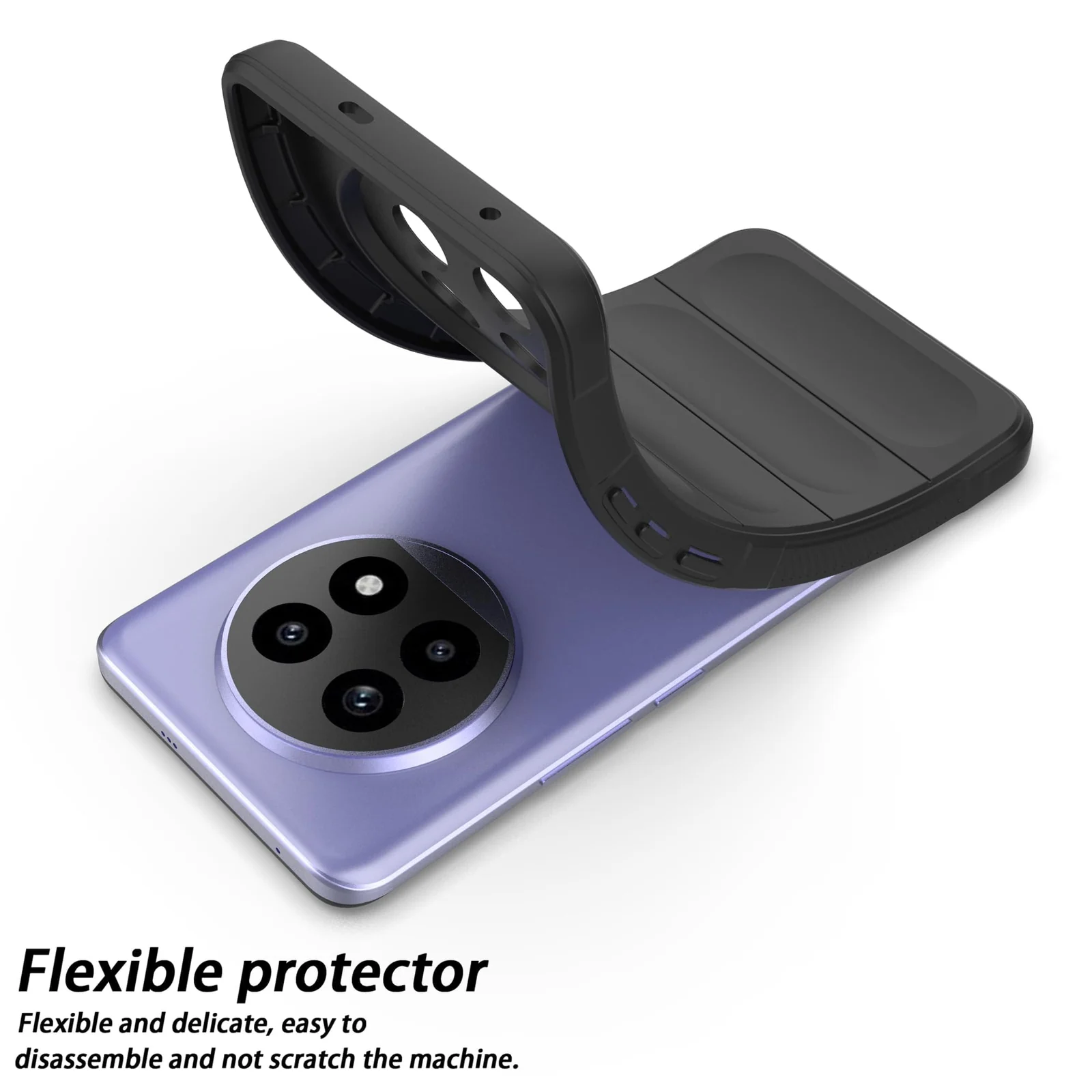 DL3 Mobilak Flexible Silicone and TPU Protective Case with Camera Protection for realme 13 Pro / realme 13 Pro Plus 5G - Black