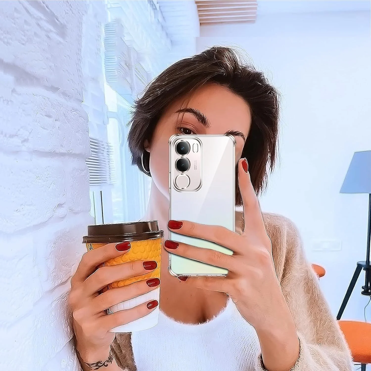 DL3 Mobilak Case Compatible with vivo Y29 5G / vivo Y19s 4G, Cover Silicone TPU Gorilla Anti-shock Protector Camera Shockproof Corners - Clear