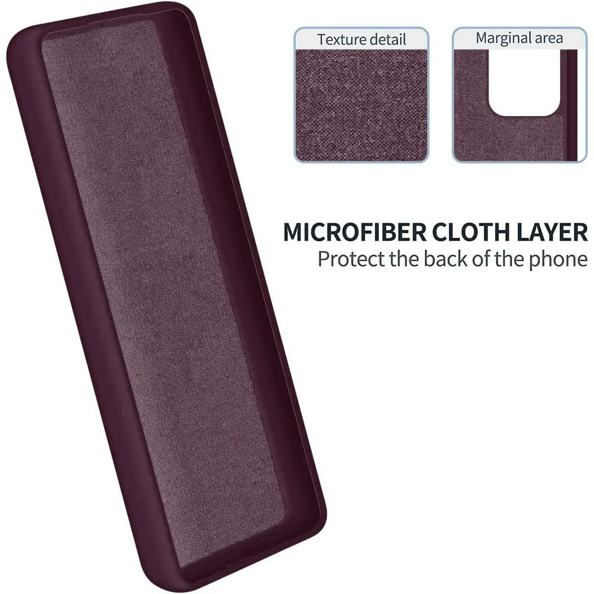 DL3 Mobilak Liquid Silicone Protective Case with Soft Microfiber Lining with Full Camera Protection for Infinix Hot 30i - Wine Red