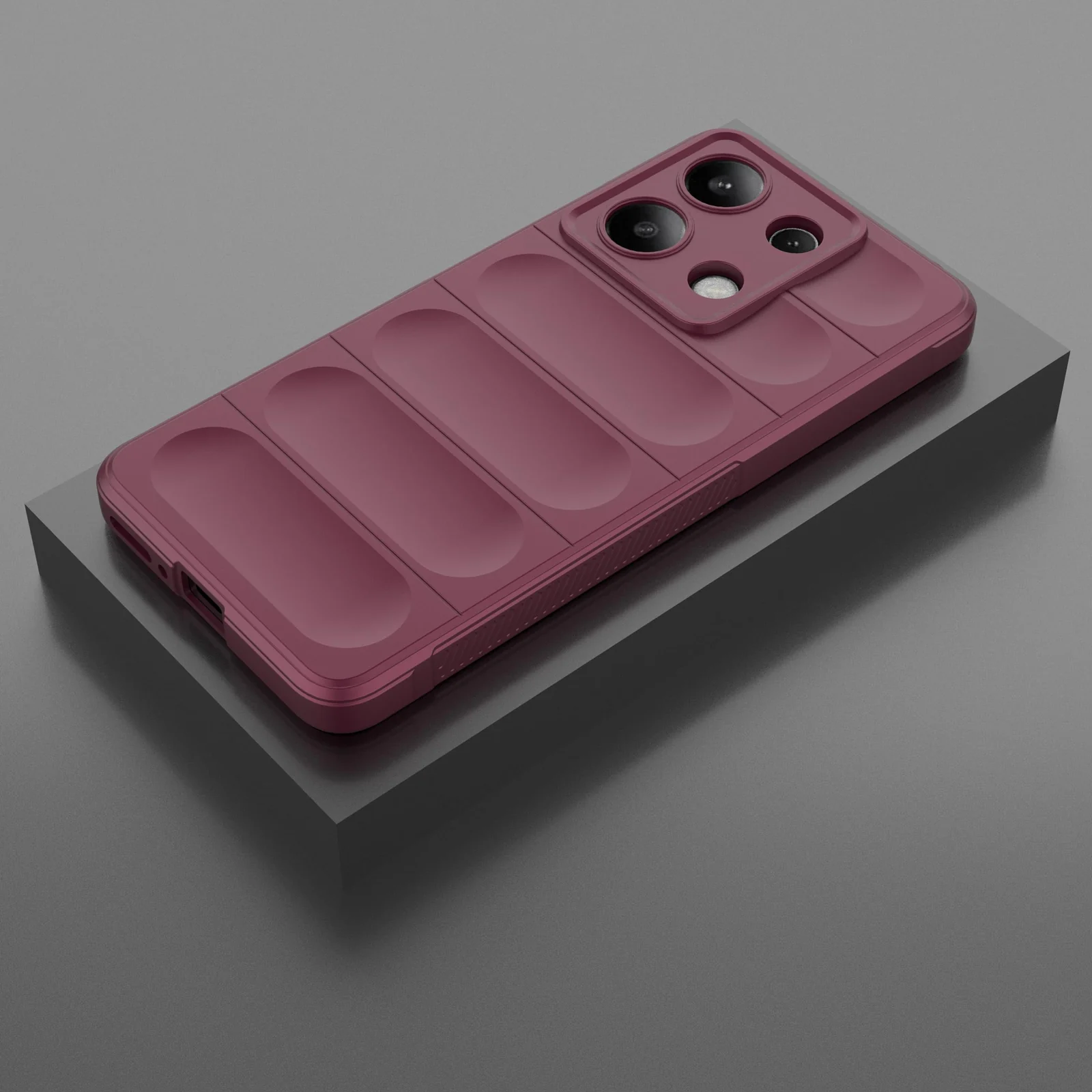 DL3 Mobilak Rugged Protective Case for Xiaomi Redmi Note 13 4G, Camera protection, Shock-absorbing protection, Non-slip grip - Wine Red