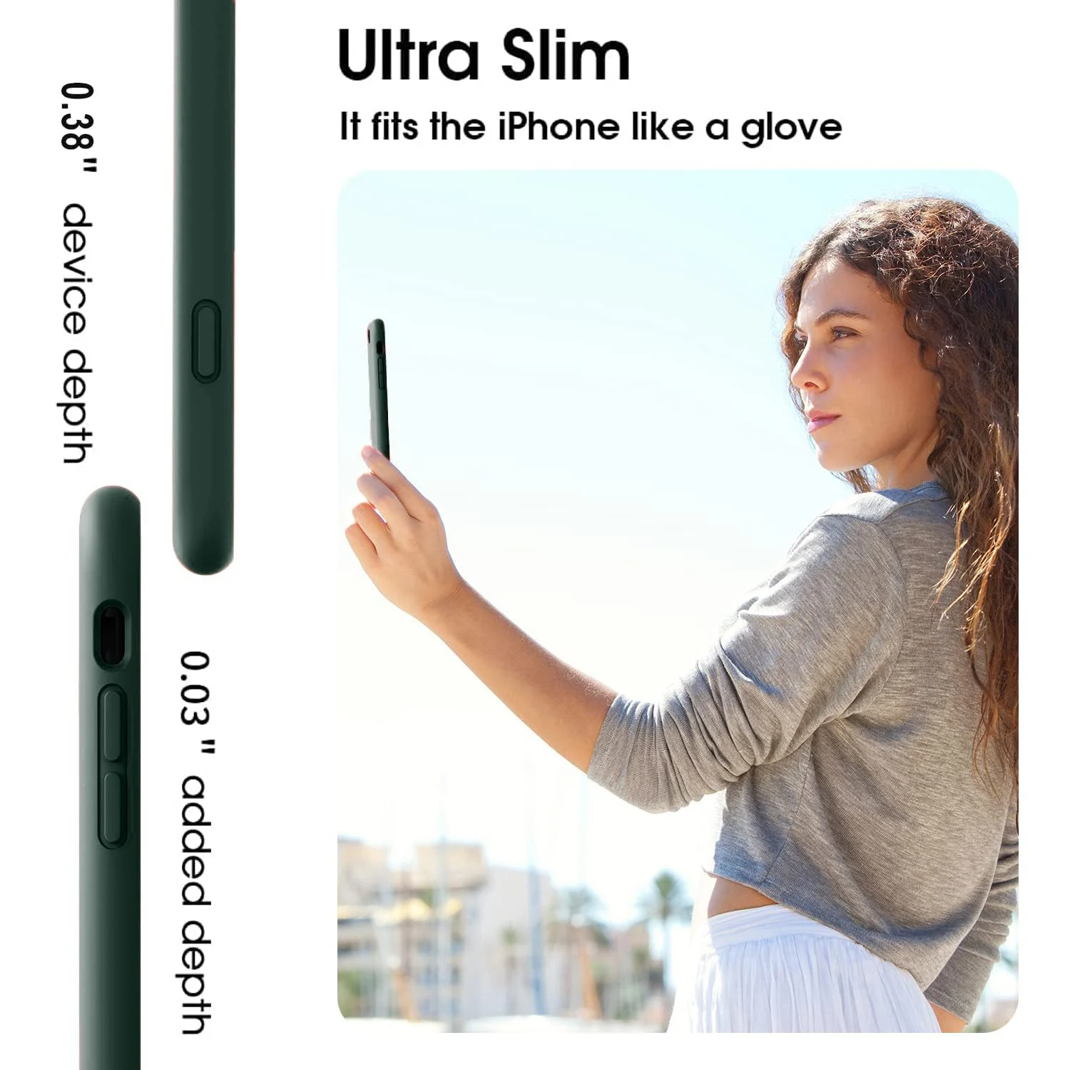 DL3 Mobilak Compatible with iPhone 7 Plus/iPhone 8 Plus Case, Liquid Silicone Case, Full Body Protective Cover, Shockproof, Slim Phone Case, Anti-Scratch Soft Microfiber Lining - Green