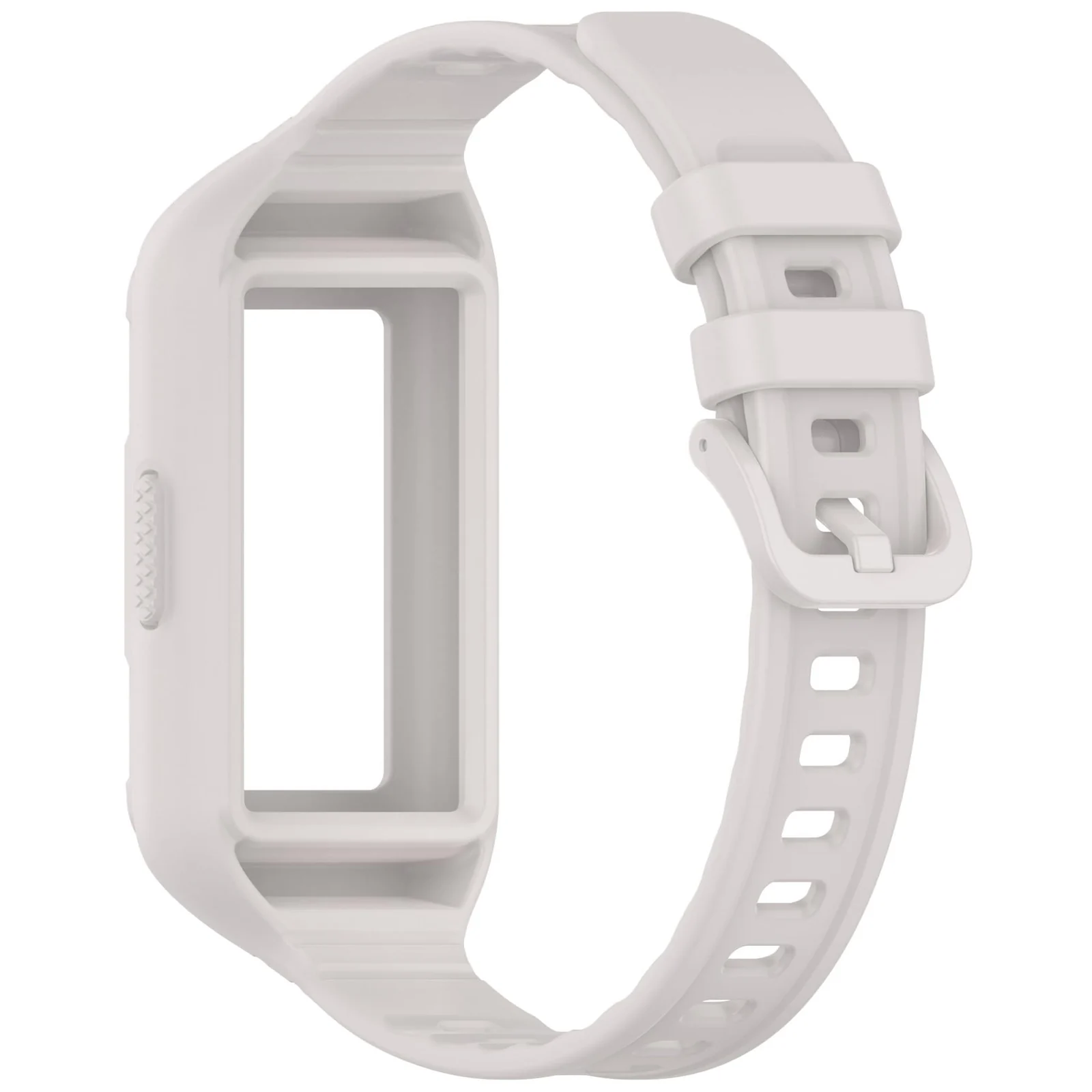 MOBIGON Rugged Silicone Strap with Bumper Case for Huawei Band 11 Pro, Stone
