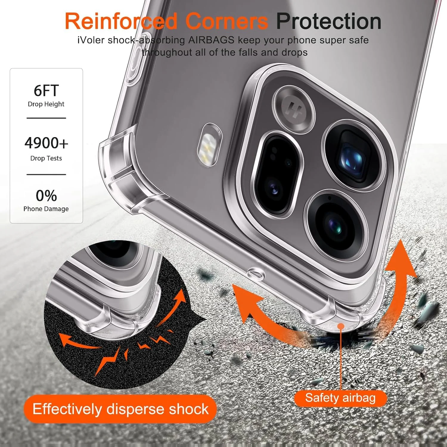 DL3 Mobilak Clear TPU Case for OPPO Find X9 Pro, Camera protection, Shock-absorbing protection, Scratch-resistant surface - Clear