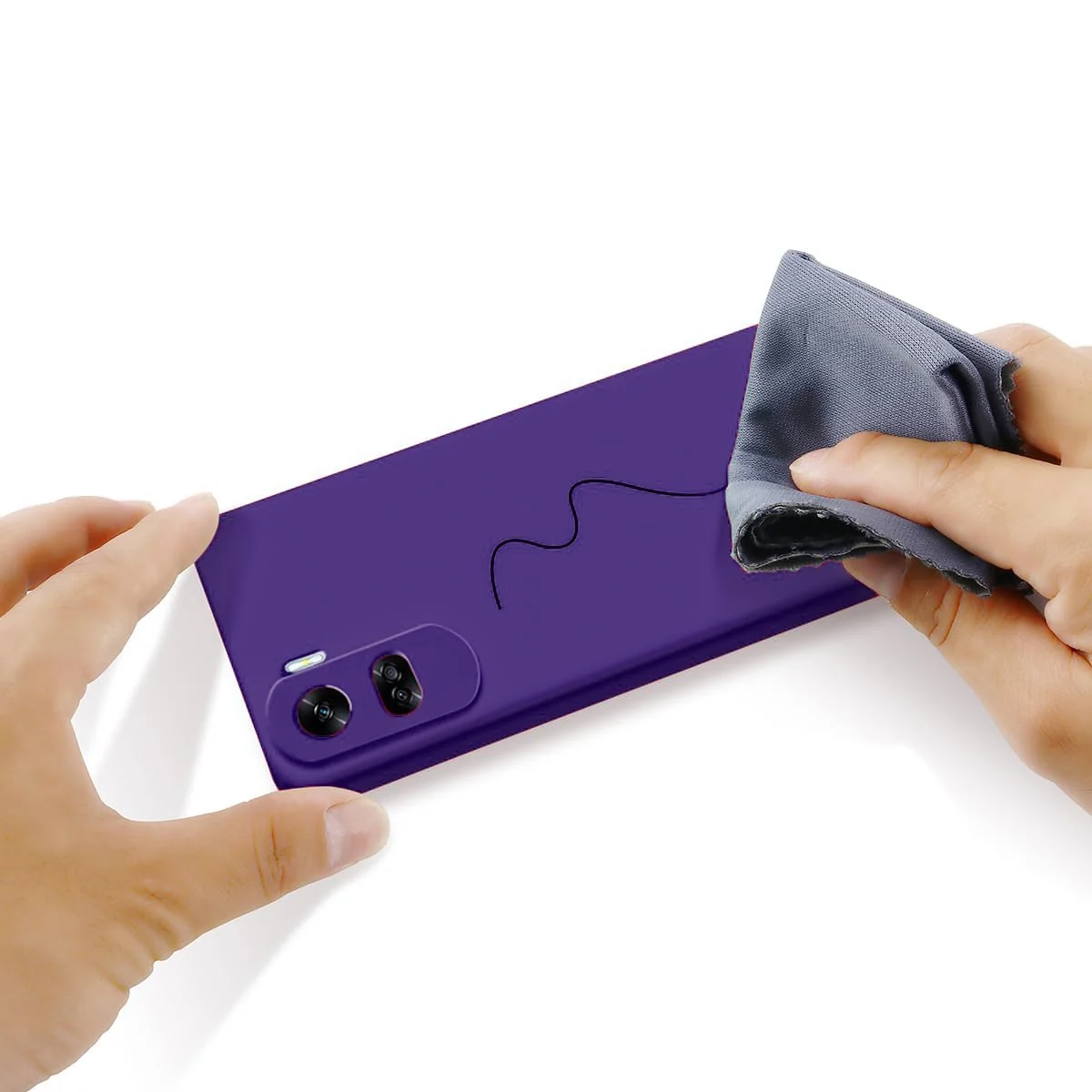 DL3 Mobilak Soft Silicone Gel Bumper Case for Honor 90 Lite - Purple