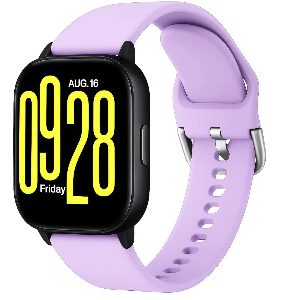 DL3 Mobilak Straps Compatible with Xiaomi Redmi Watch 5 Active/Redmi Watch 5 Lite Bracelet, 22mm Soft Silicone Replacement Band Sports Strap Wristbands [Wear-resistant] [breathable] - Lavender
